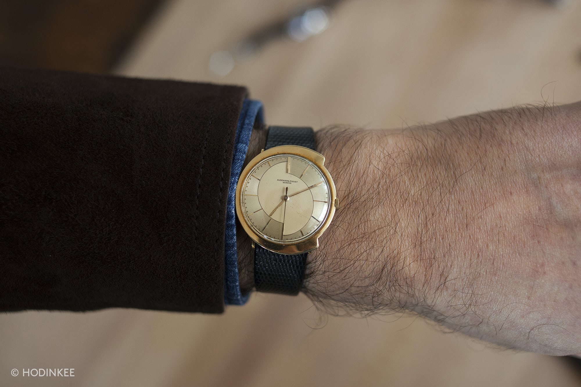 Asymetrical Audemars Piguet From The 1960s wrist shot