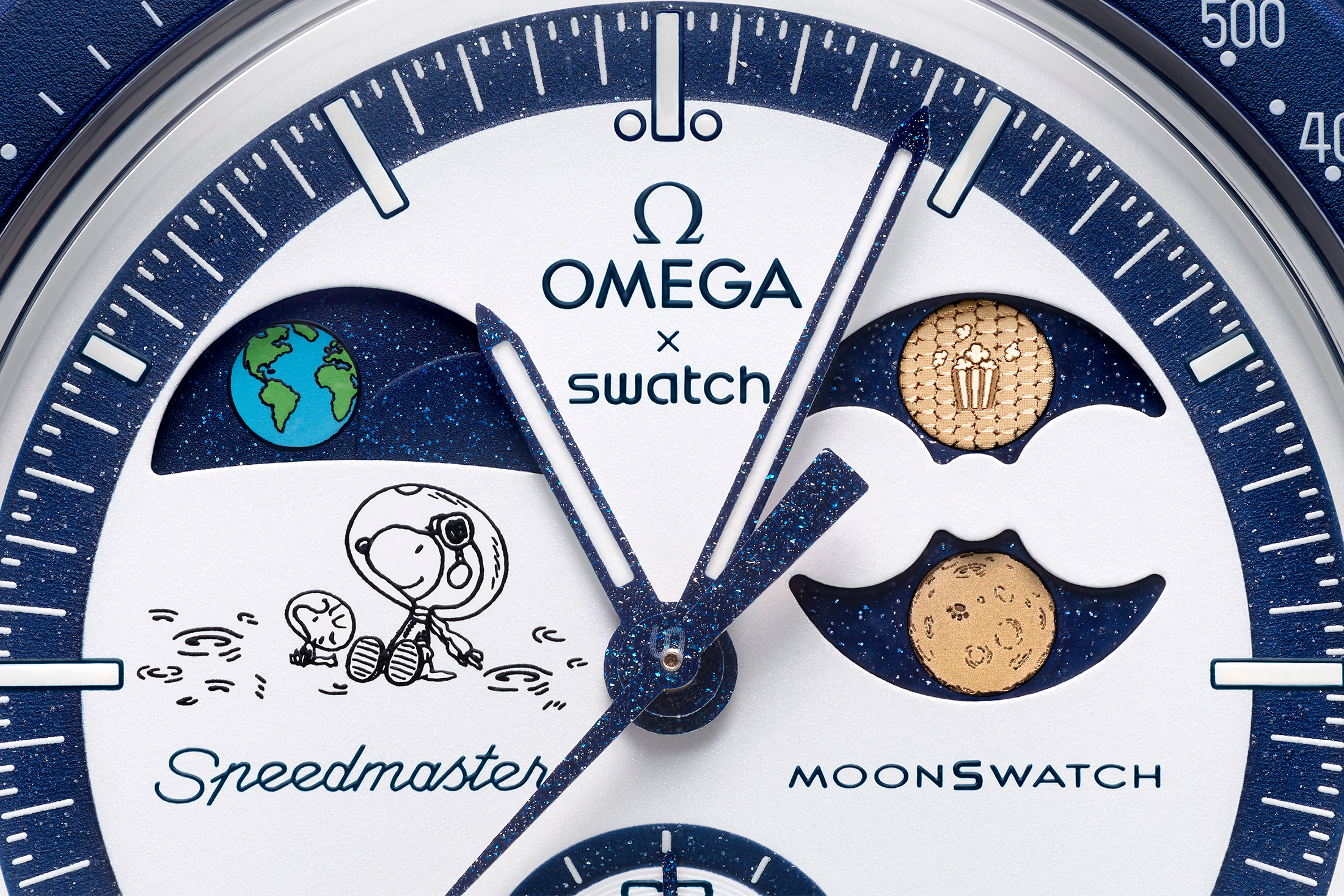 時計 Swatch OMEGA Snoopy MoonSwatch Popcorn オメガ×スウォッチ×スヌーピーが贈るムーンスウォッチ最新作