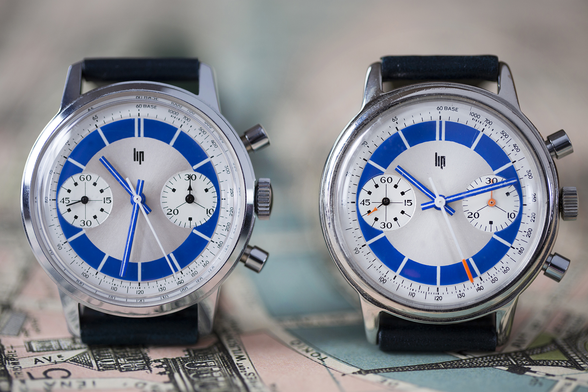 Lip bleu chronographe