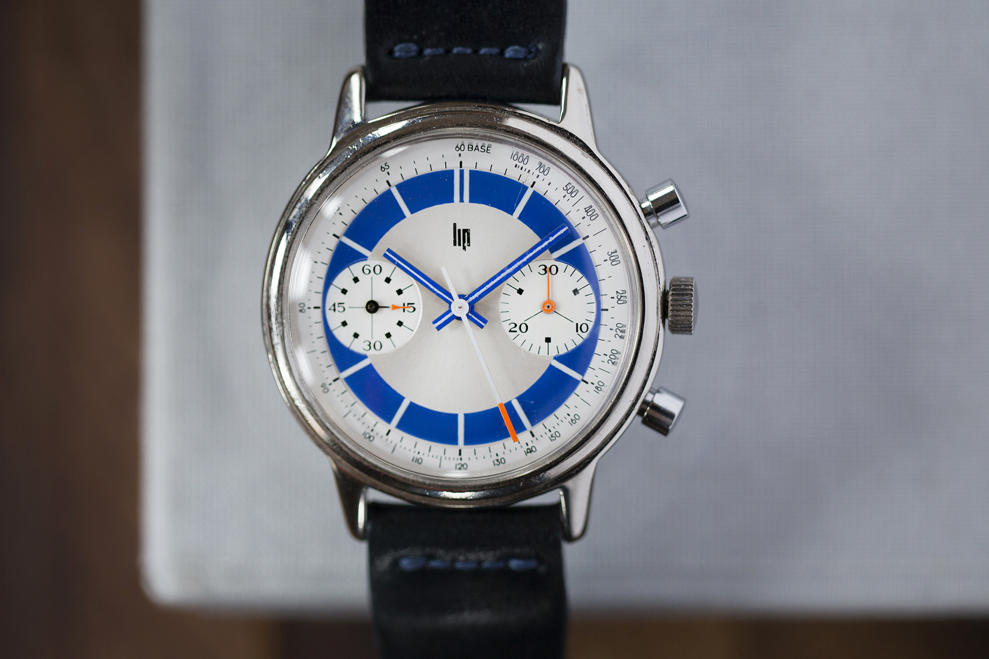 Lip blue chronograph