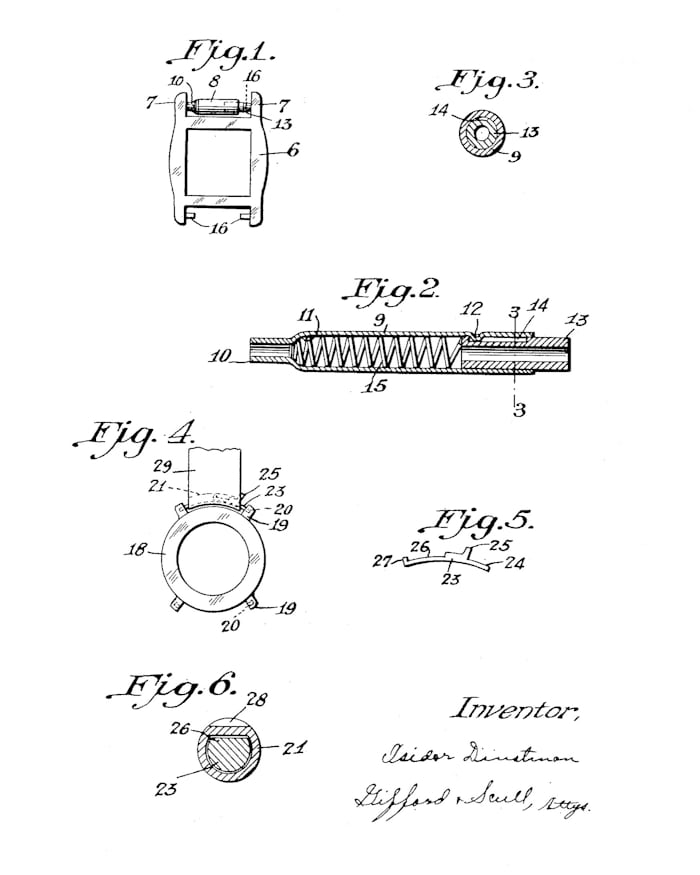Isidor Dintsman Patent Spring Bar wristwatch