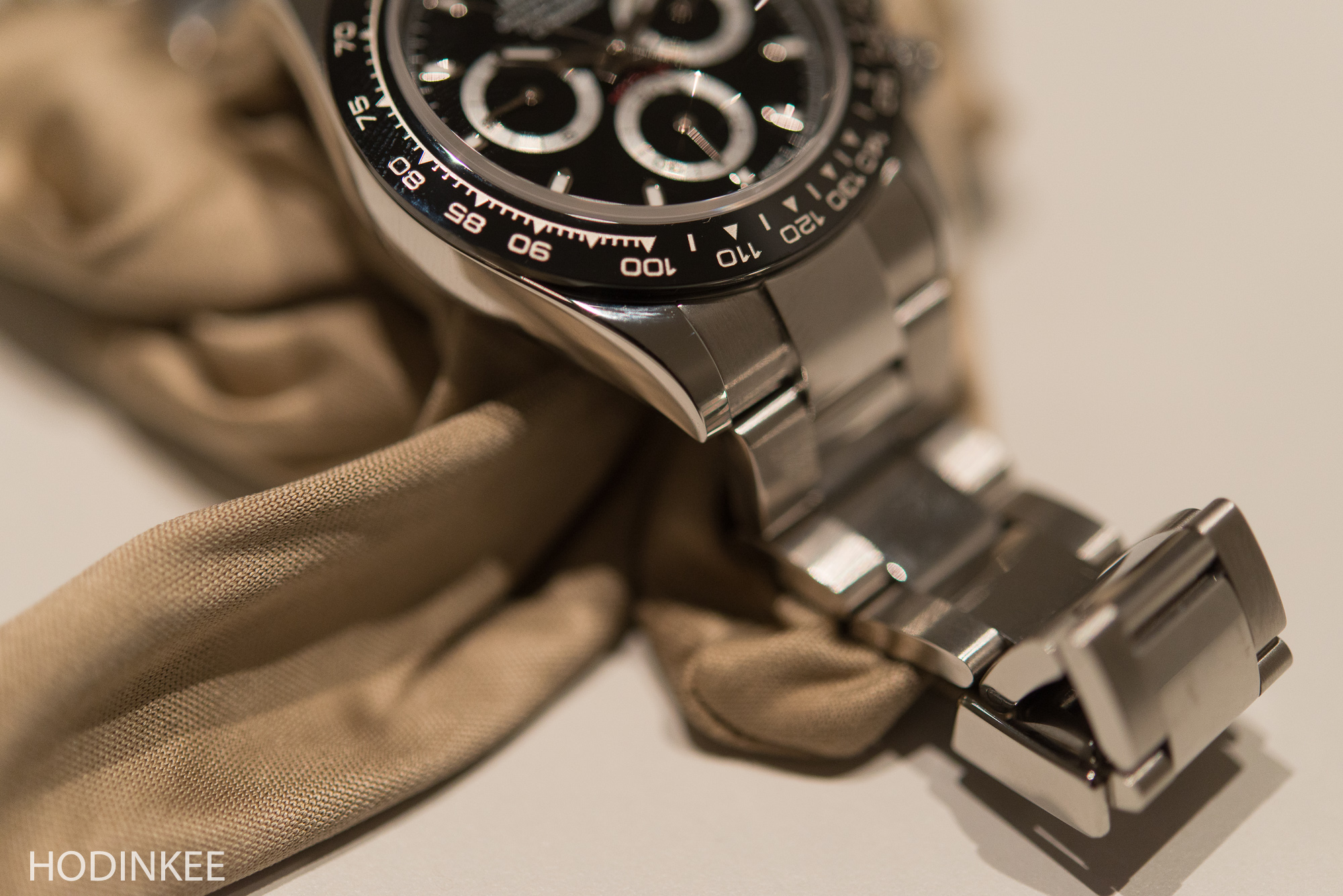 Notice the black bezel against steel case