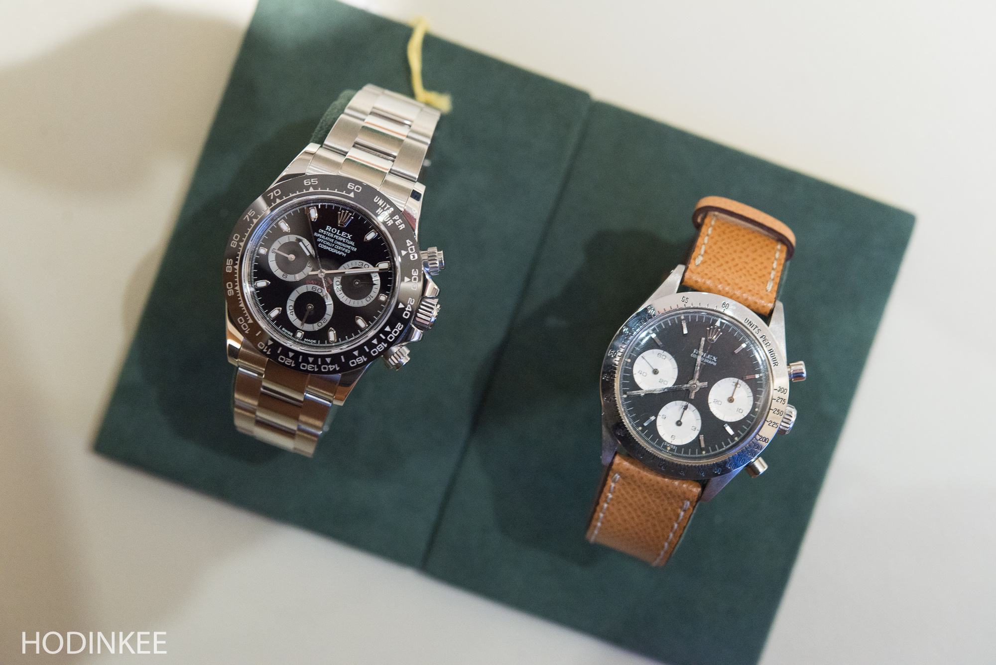 The 2016 reference 116500LN next to the 1963 referencec 6239