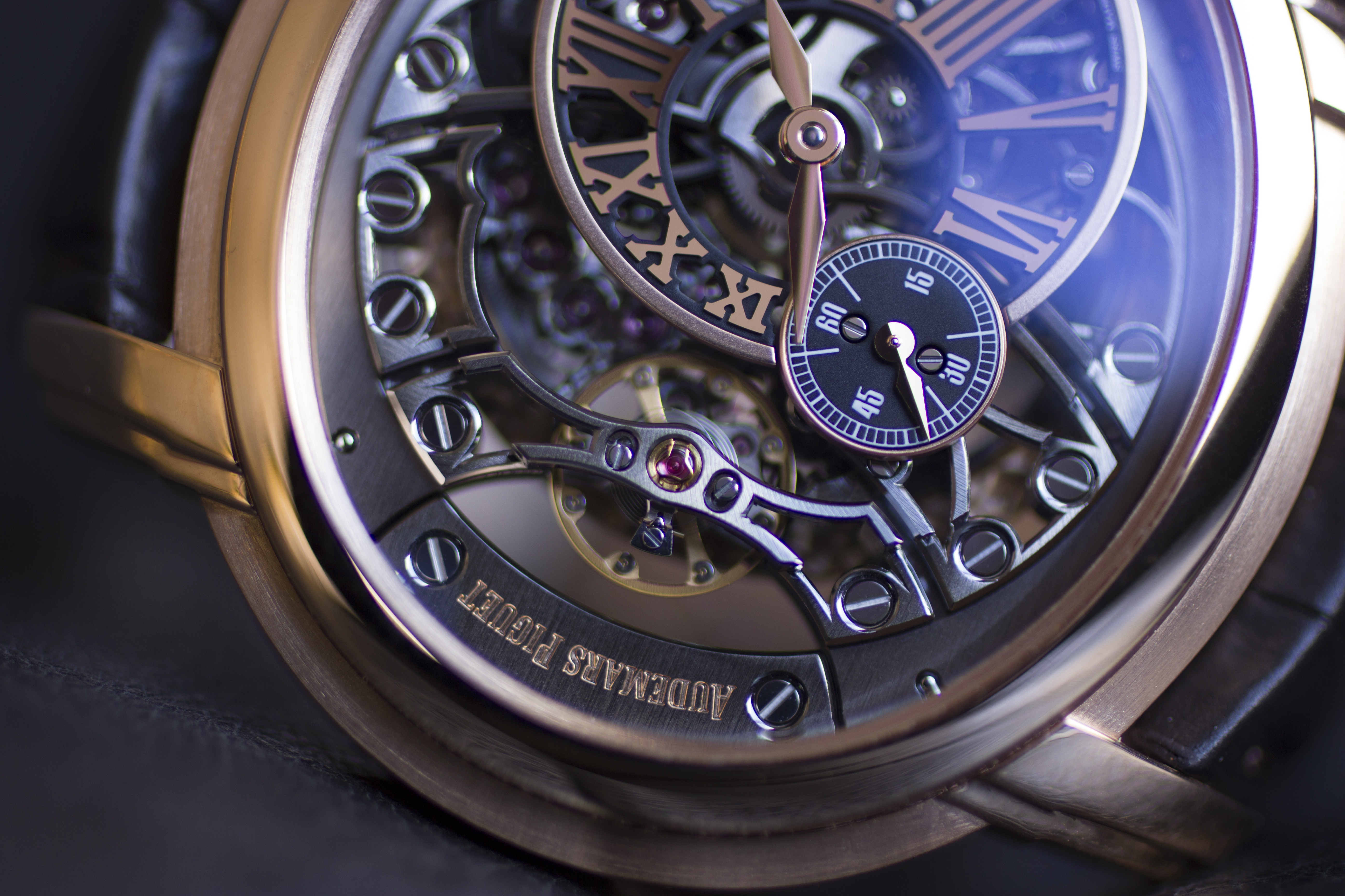 Millenary Openworked dial side, balance bridge