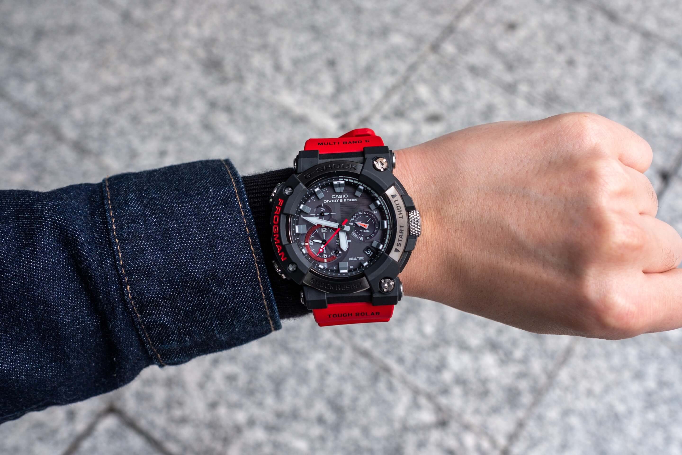 アイボリー×レッド カシオ G-SHOCK FROGMAN GWF-A1000-1A4JF 新品