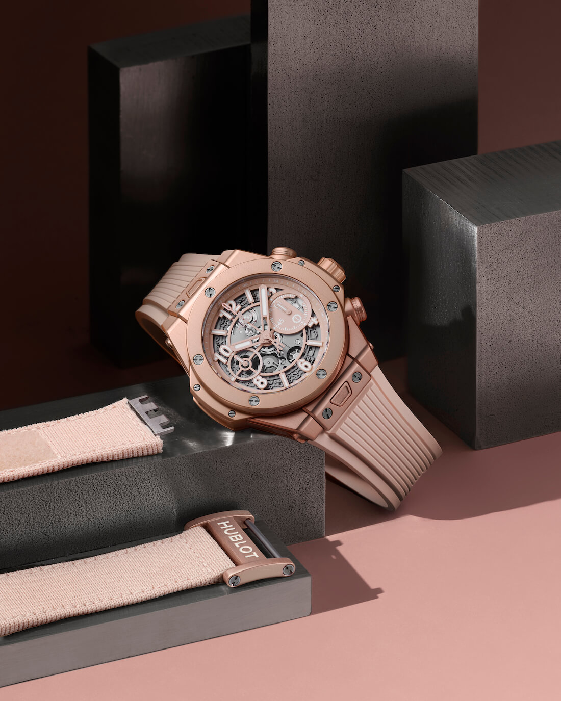 ウブロ ビッグ・バン ミレニアルピンクの正面