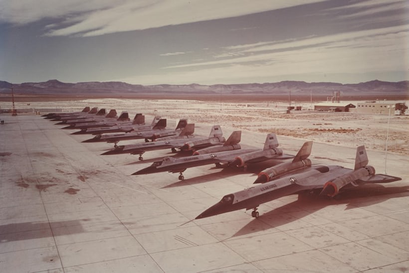 A-12 Oxcart spy planes at Groom Lake