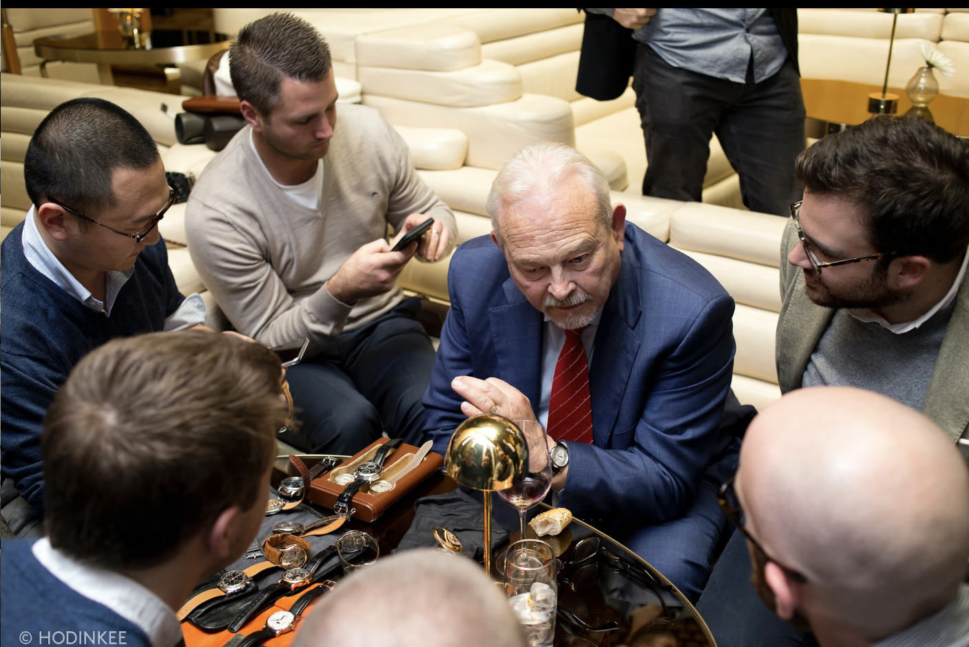 Dufour entertaining attendees of the HODINKEE Collectors Summit in NYC, 2015