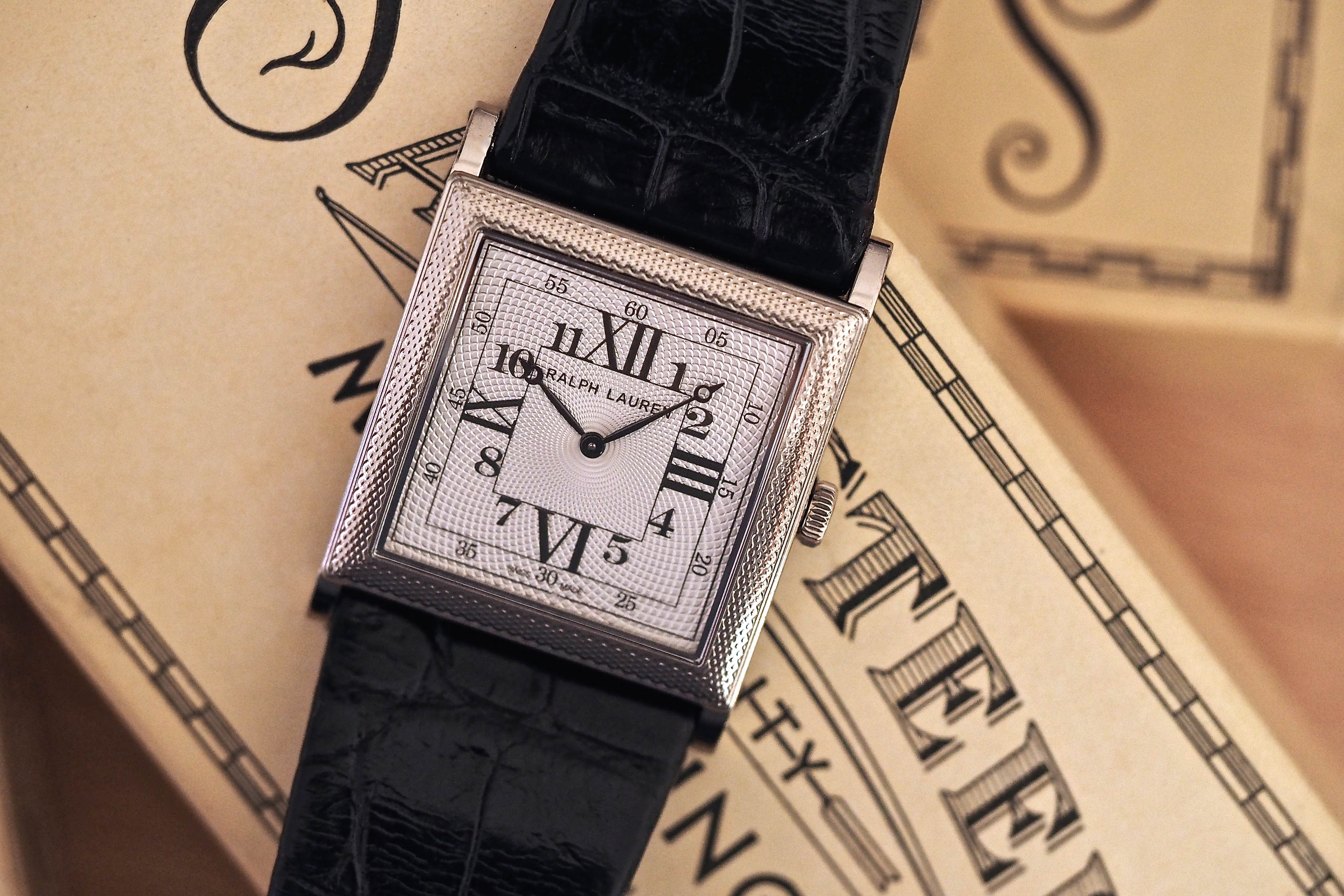 Ralph Lauren 867 Square Model, White Gold