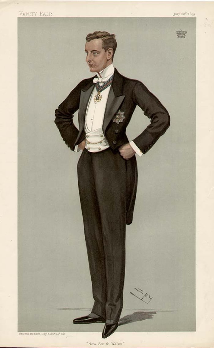 Gentleman in white tie, 1899, Vanity Fair