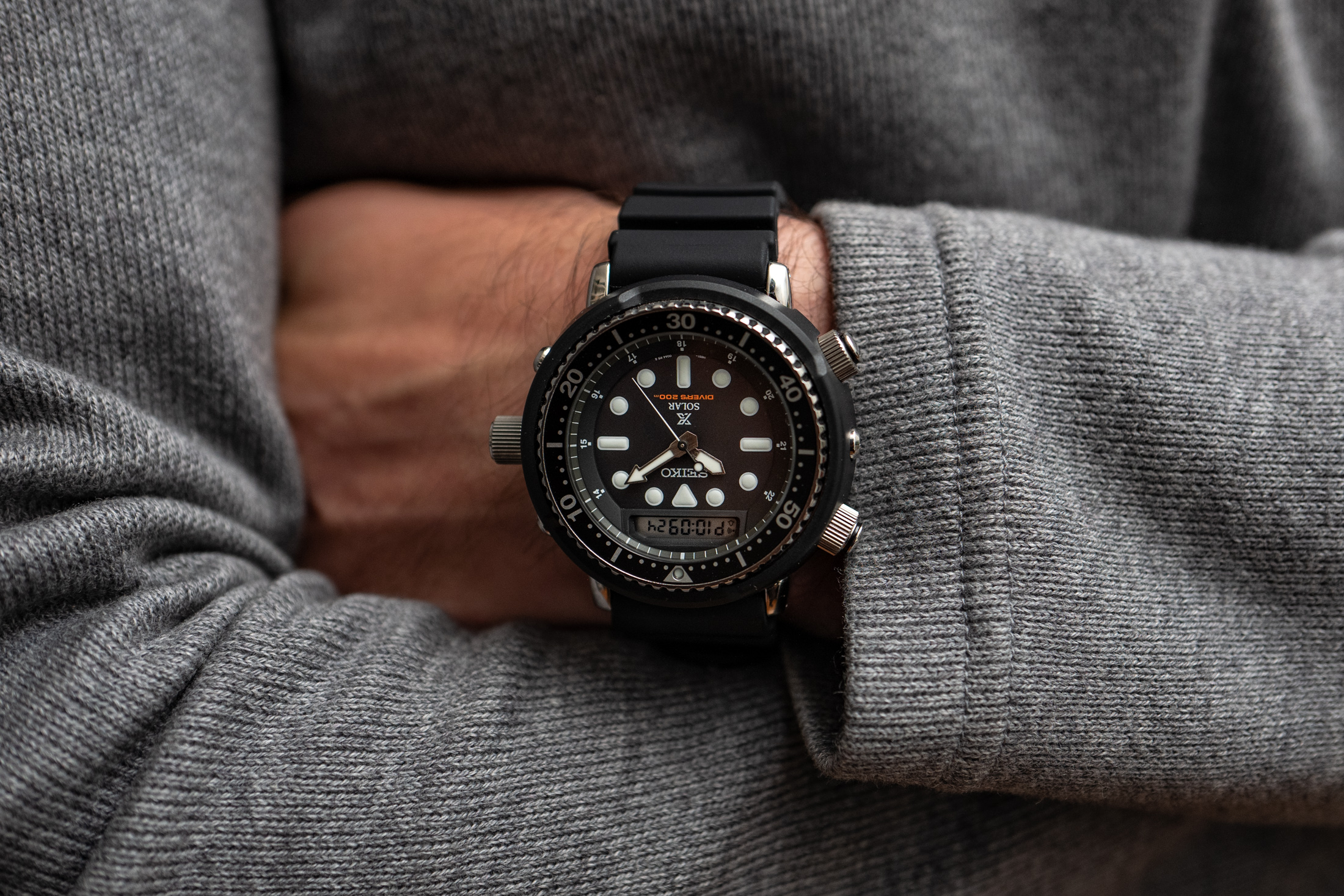セイコー プロスペックス アーノルドアーニー ソーラー ダイバーウォッチ SNJ025P1 ＳＢＥＱ００1 復刻モデル - ブランド腕時計