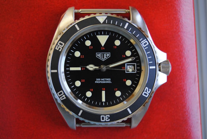 Heuer Diver Cathedral hands