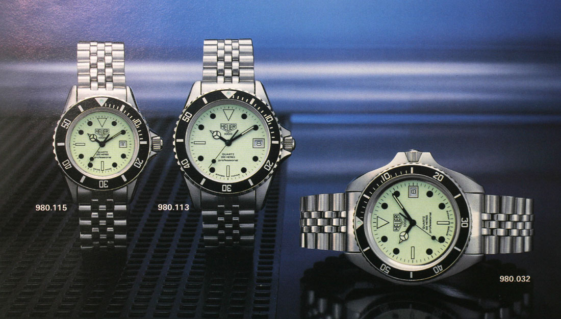 1986 Catalog Heuer lume dial
