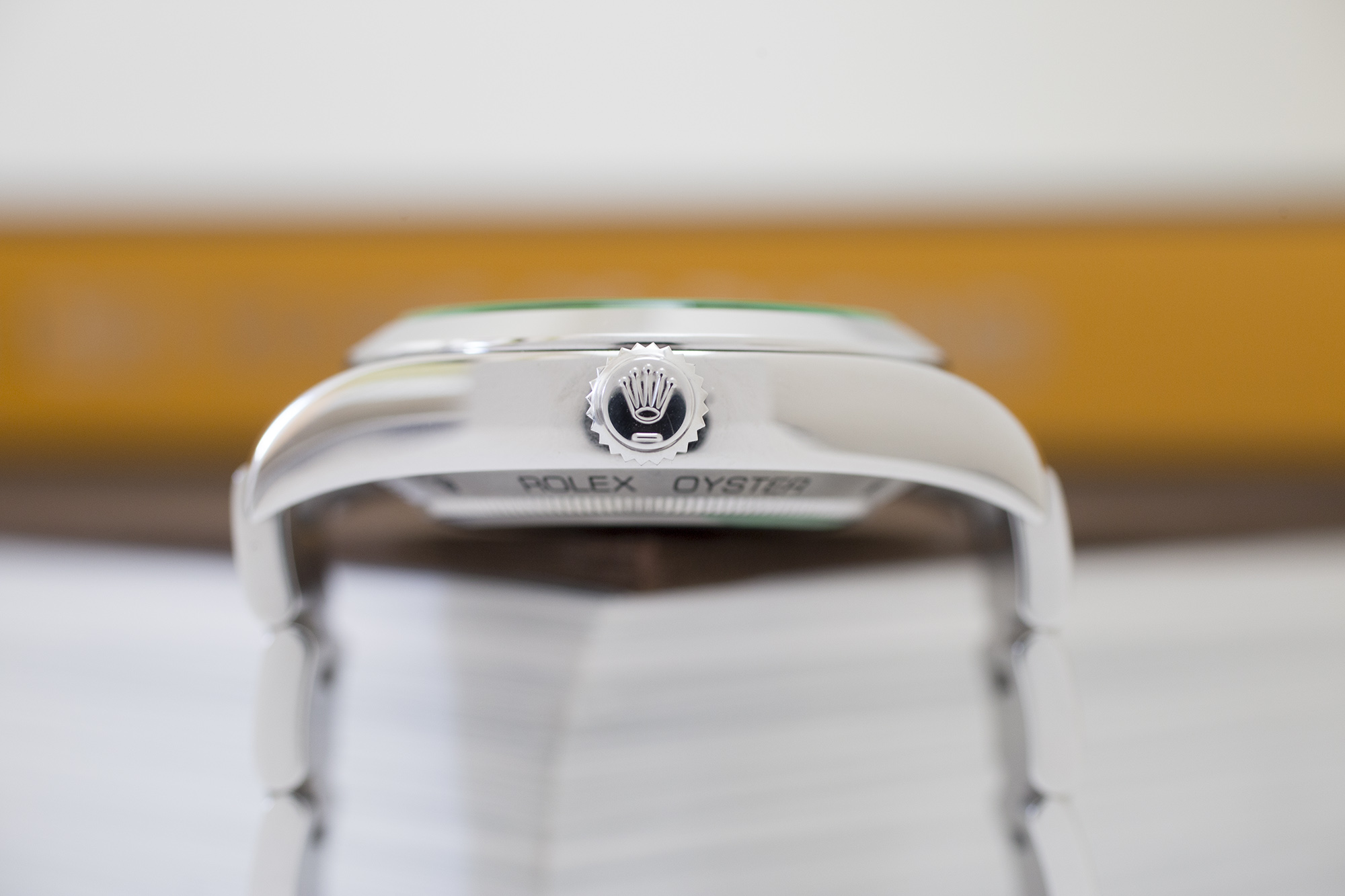 rolex milgauss z-blue case polished