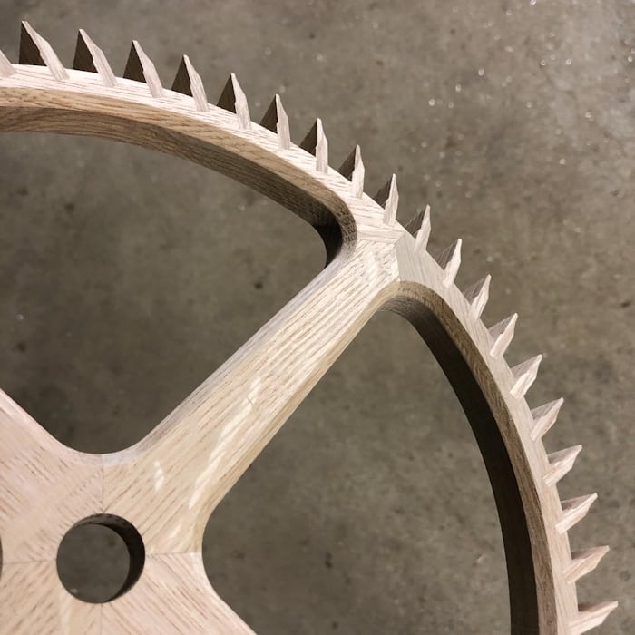 Escape wheel with finished teeth.