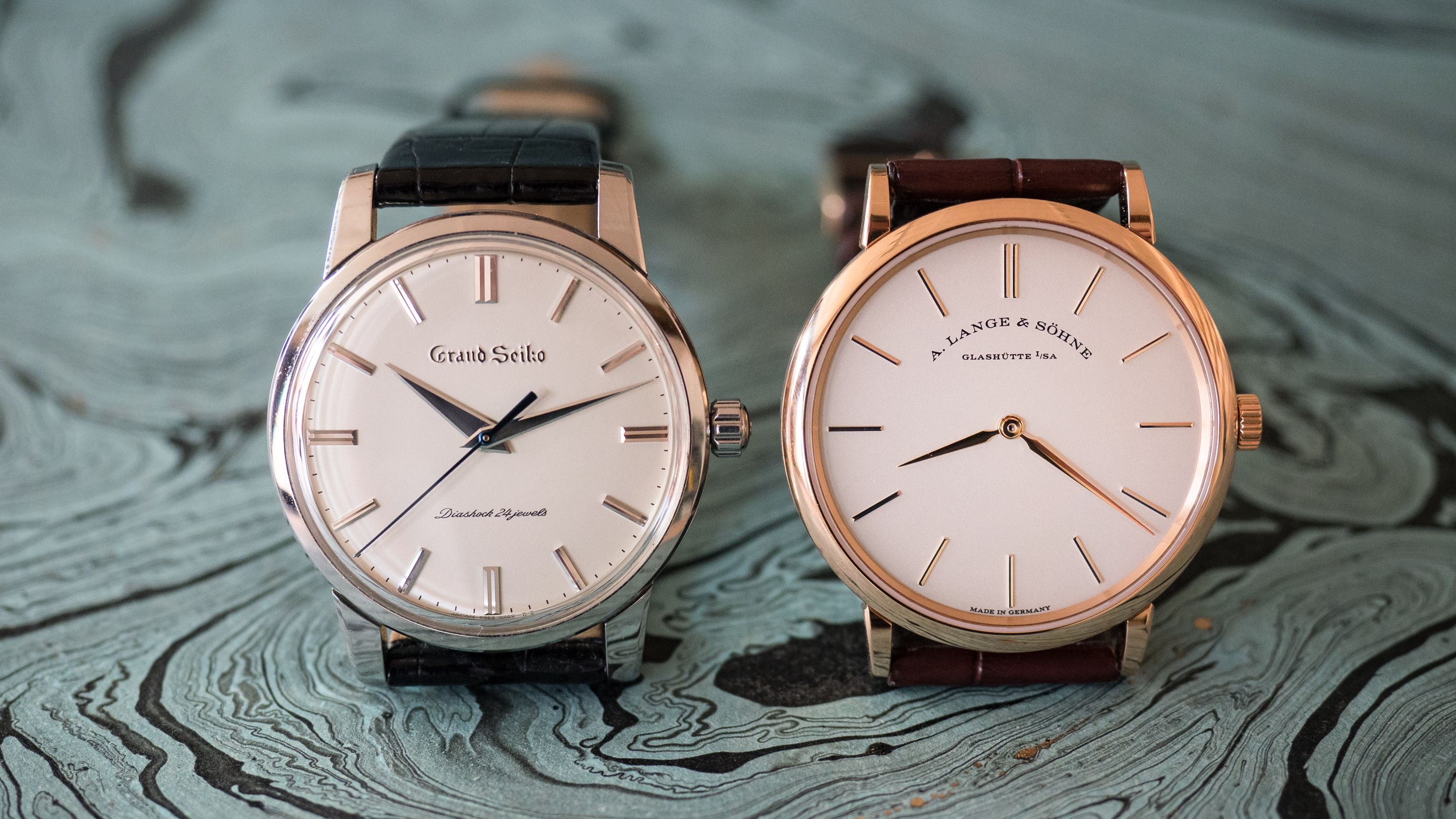 The Two Watch Collection: グランドセイコー SBGW033 セイコー創業130周年記念限定モデルとA.ランゲ＆ゾーネ  サクソニア・フラッハ37mmを2本限りのコレクションに選ぶ - Hodinkee Japan （ホディンキー 日本版）