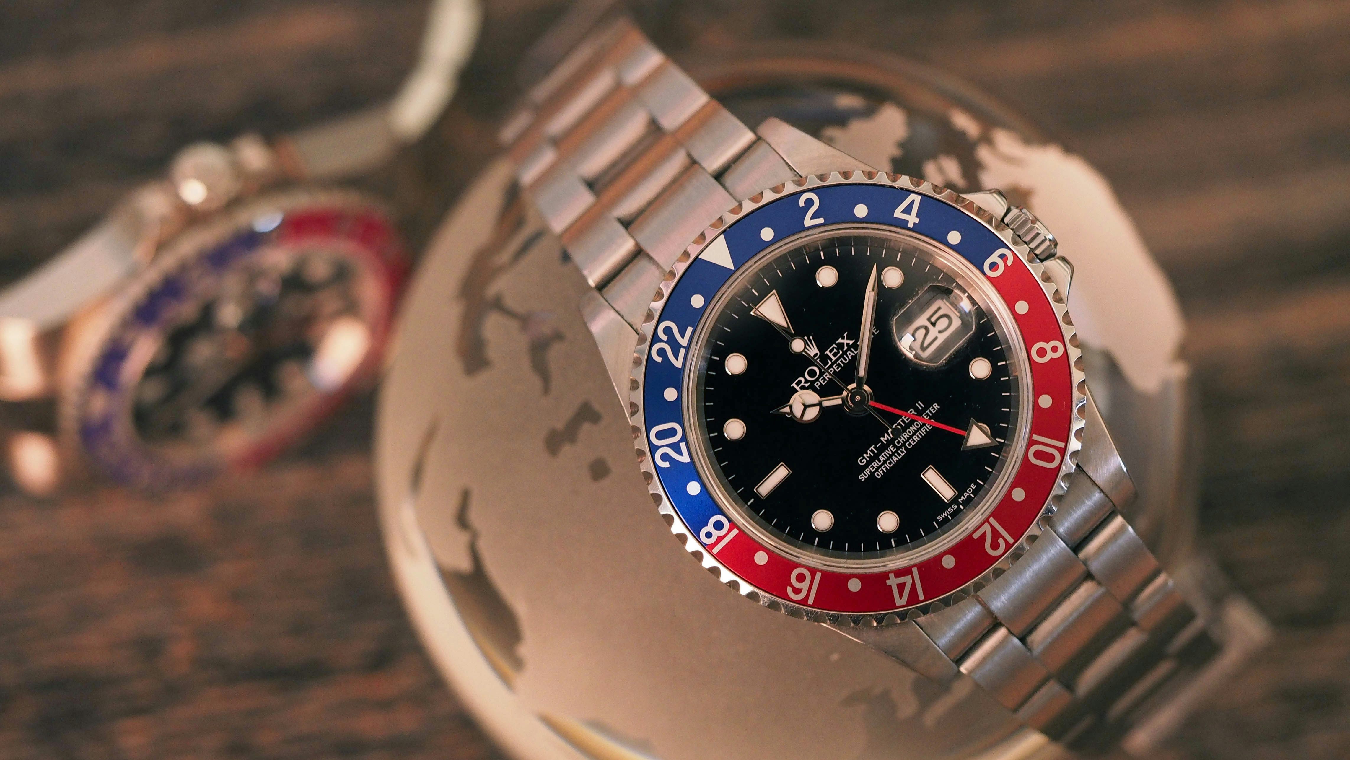 ロレックス GMTマスター2 16710 ペプシ ベゼル16700 - 腕時計(アナログ)
