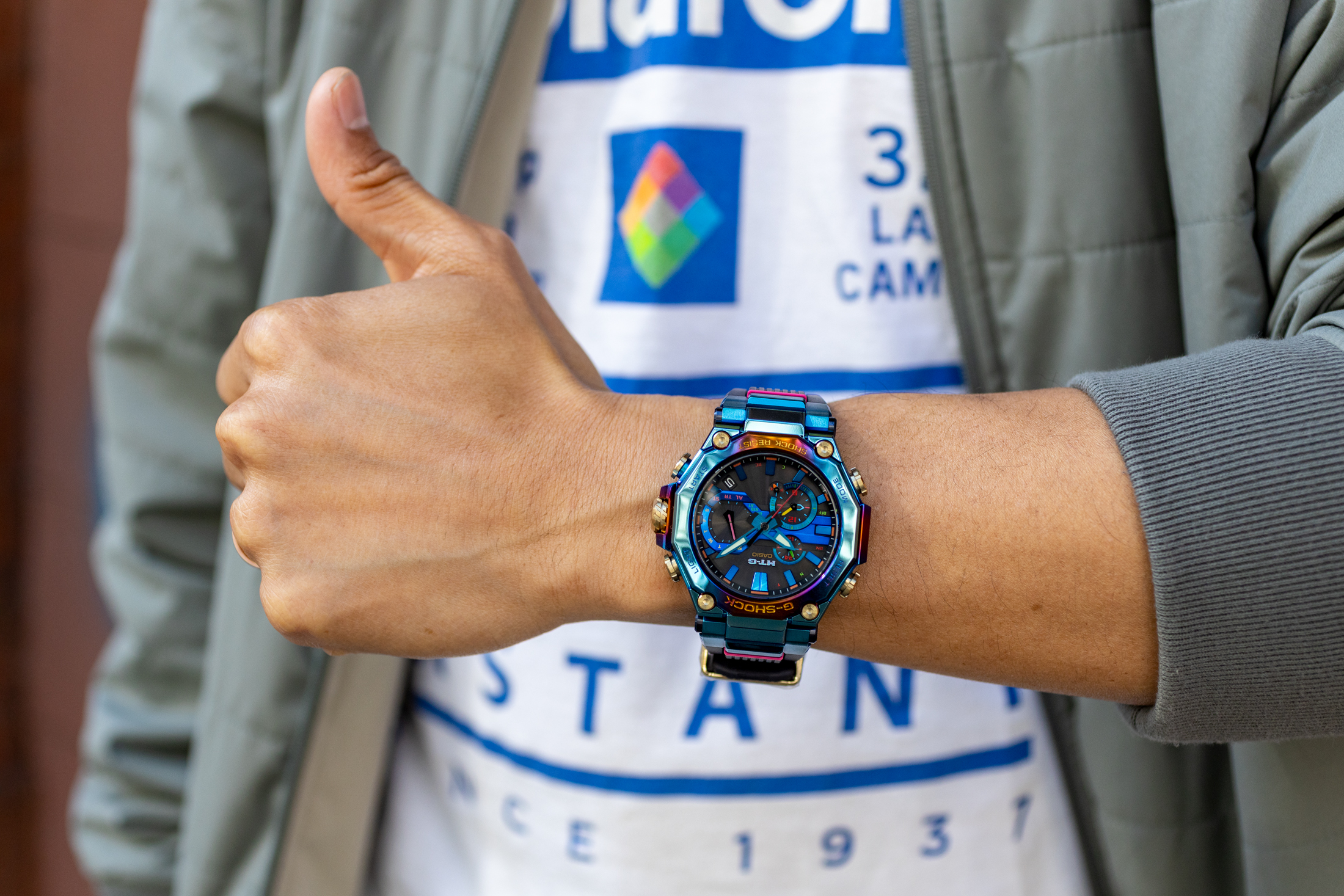 CASIO G-SHOCK シルバー ブルー アナログ デジタル S-1408N | www