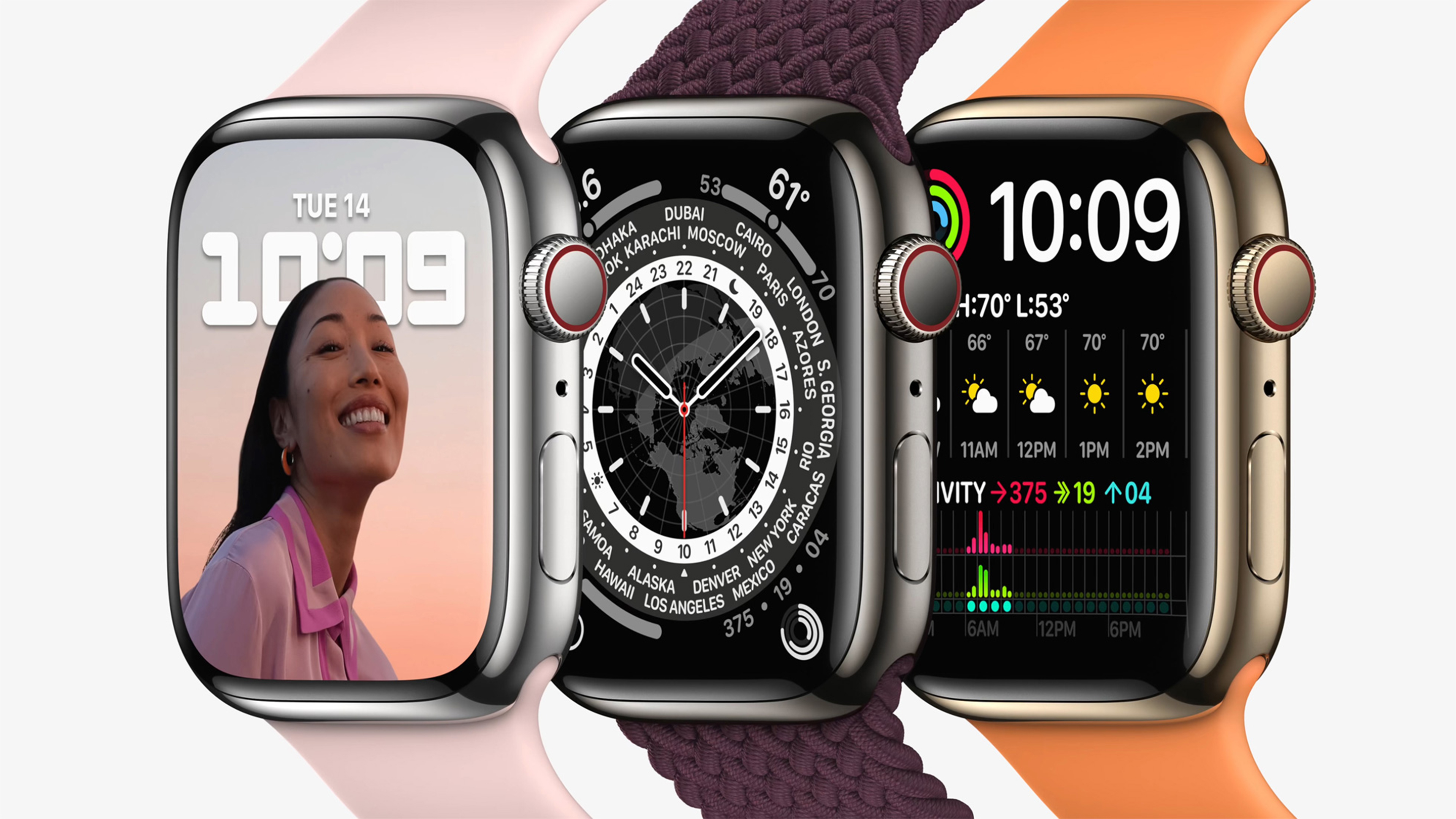 Introducing: Apple Watch Series 7: 大画面化、耐久性が向上