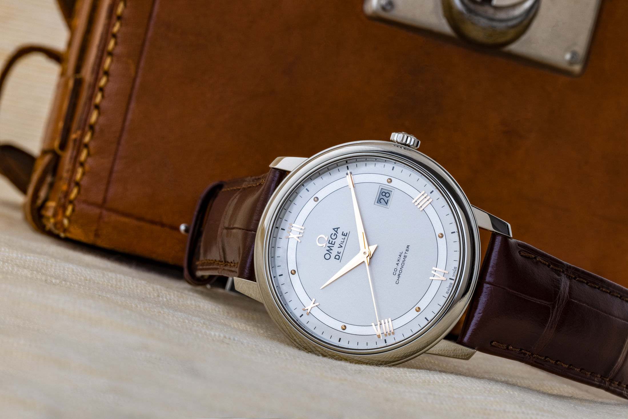 View of the dial of the Omega De Ville Prestige, 39.7mm