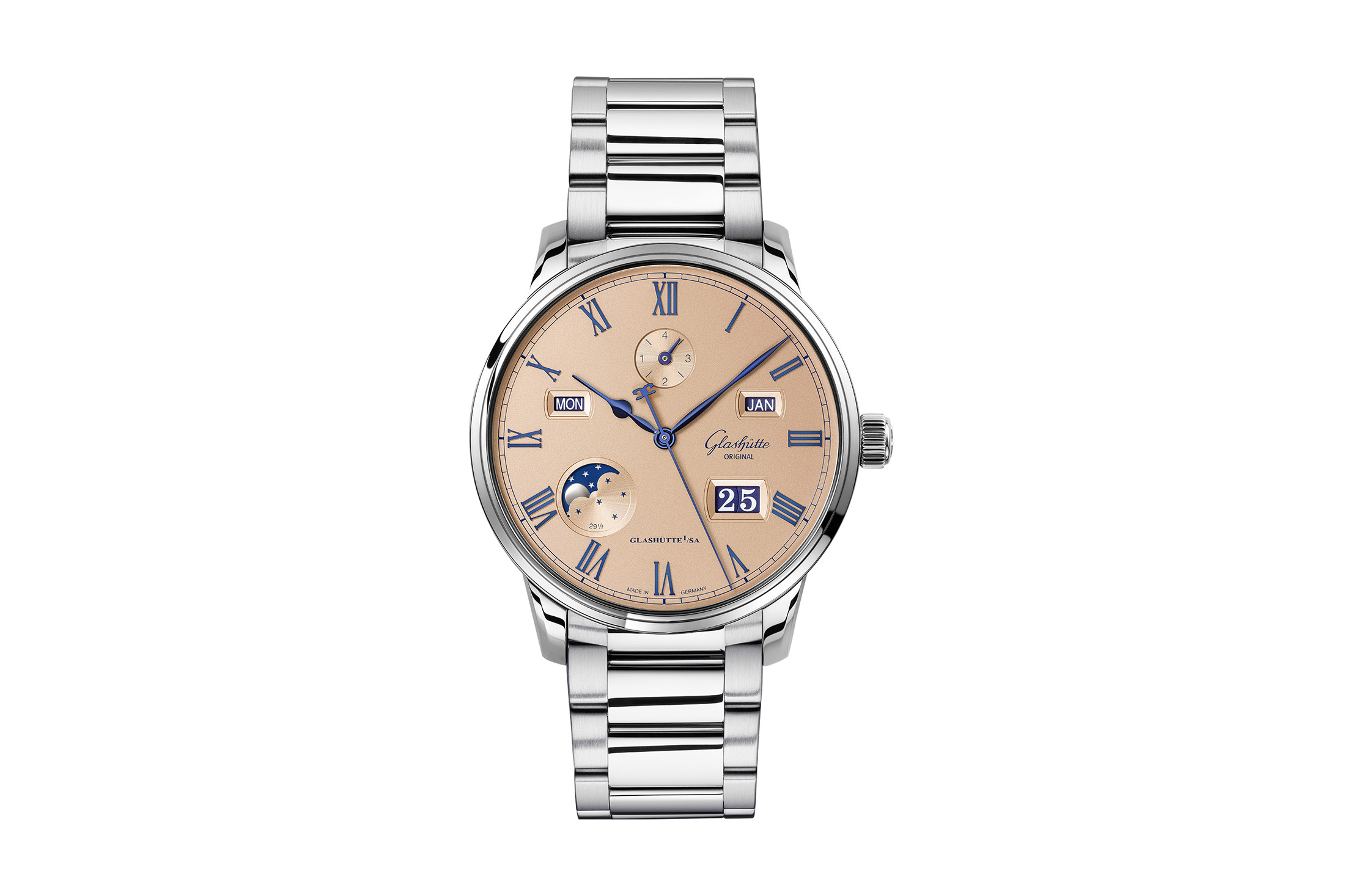 Glashütte Original Senator Execellence Perpetual Calendar on a steel bracelet