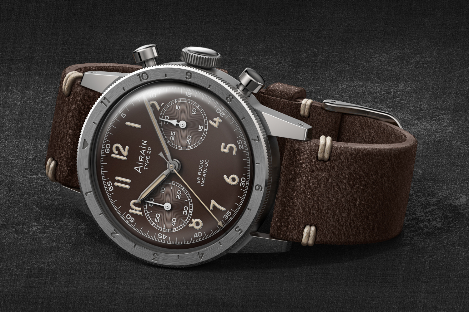 Airain Type 20 Limited Edition Brown Dial on its side