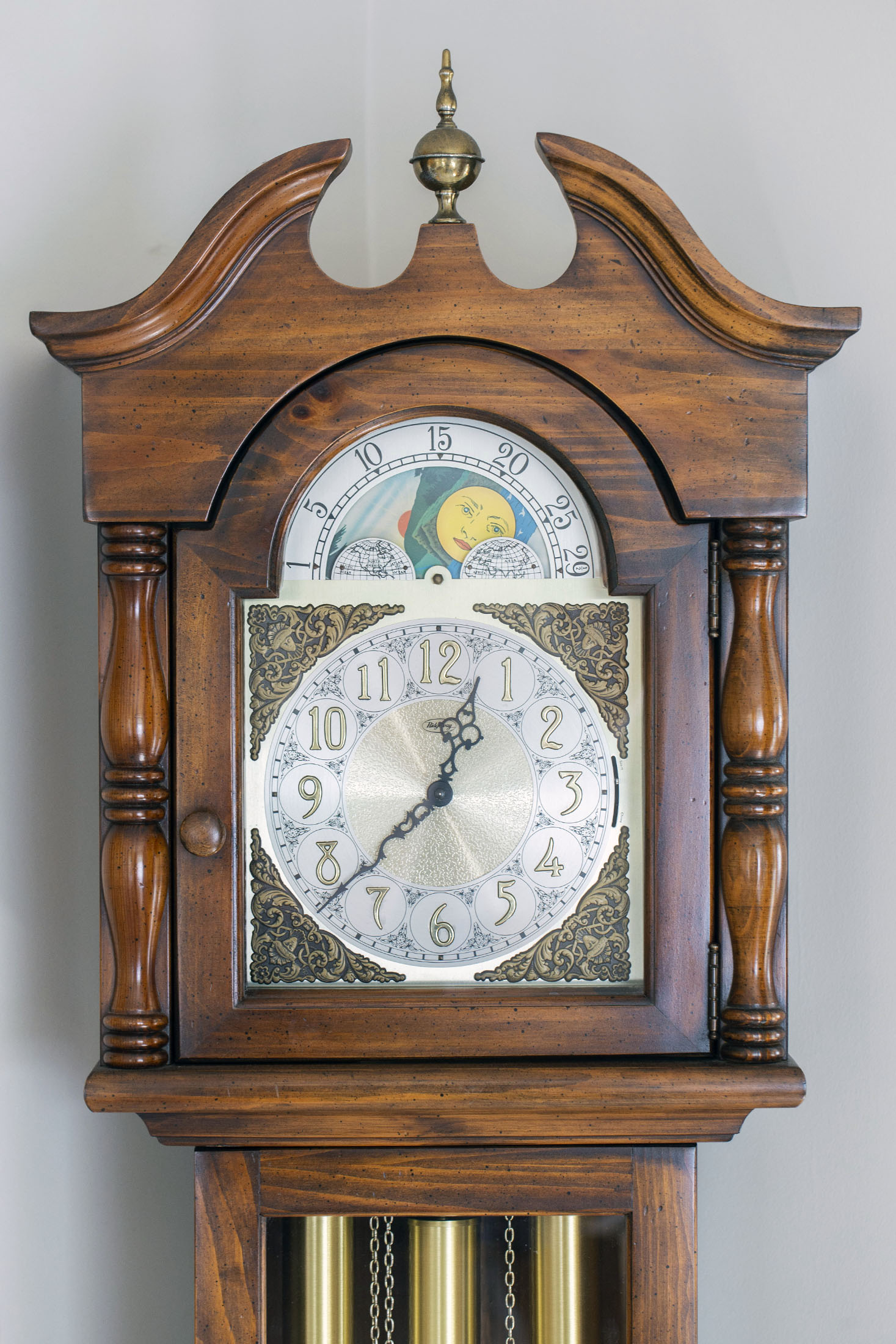 Grandfather clock face