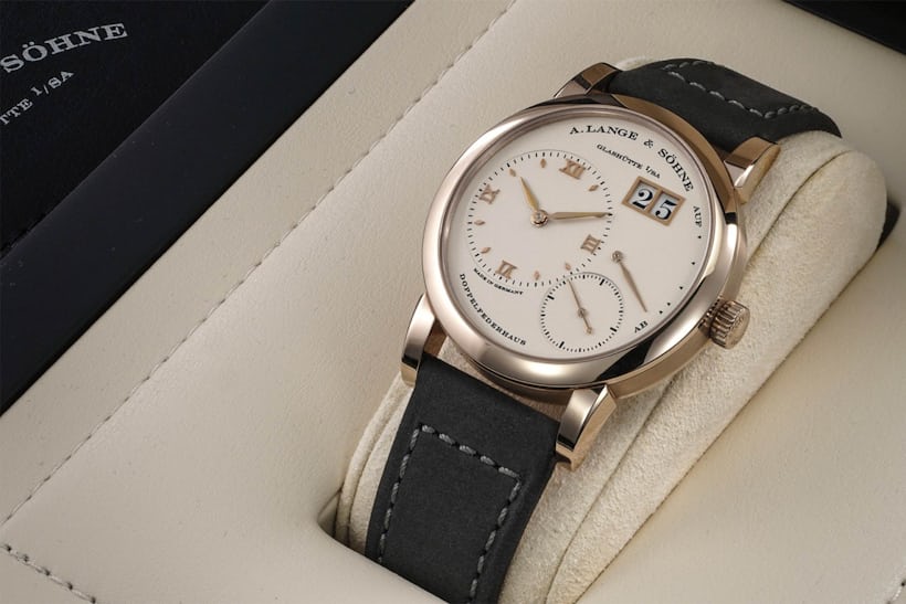 Lange 1 in honey gold, one of 20, at Phillips Geneva Watch Auction XIV