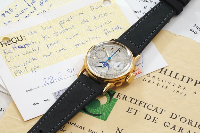Patek Phillipe reference 1518 perpetual calendar chronograph, Phillips Geneva Watch Auction XIV