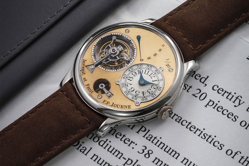 F. P. Journe subscription tourbillon with remontoire, number 1 of 20, at Phillips Geneva Watch Auction XIV