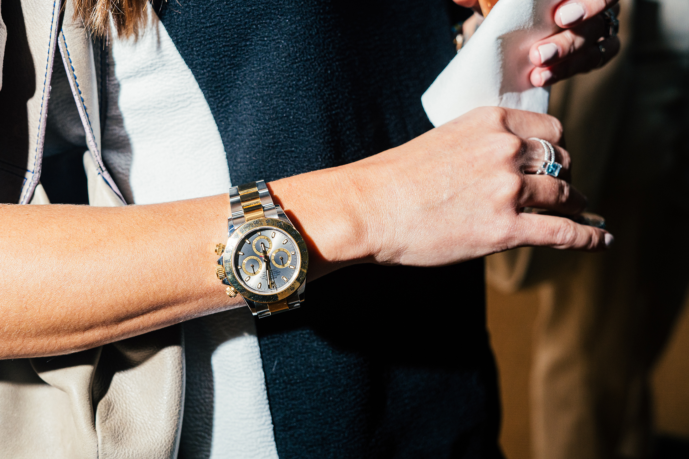 A watch on a person's wrist