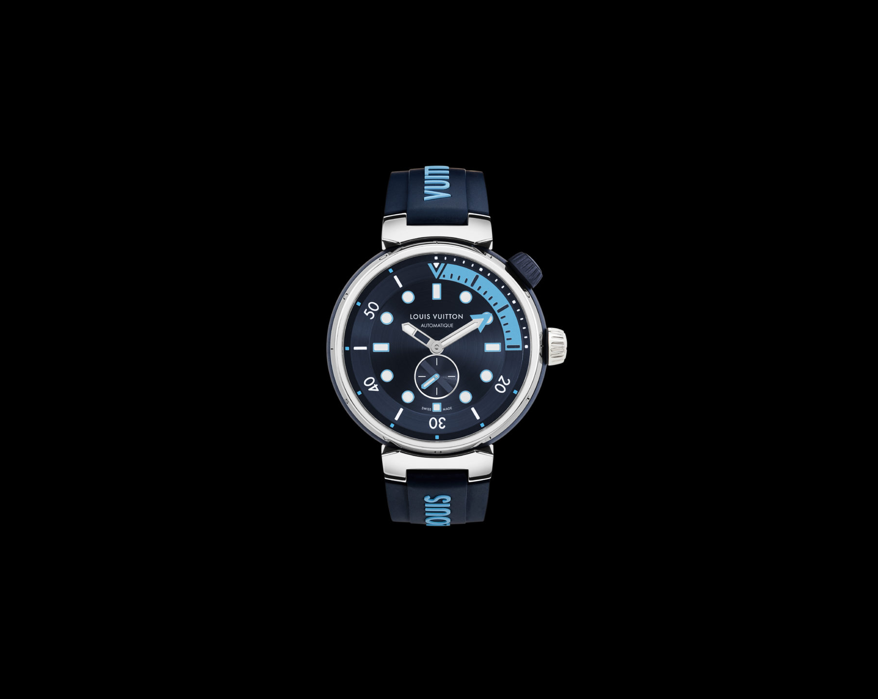 Louis Vuitton Tambour Street Diver Skyline Blue
