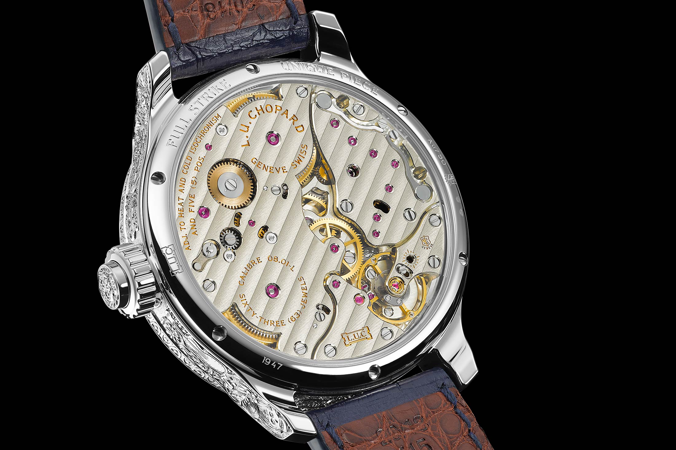 Movement side of the Chopard Full Strike Dio De Los Muertos Minute Repeater