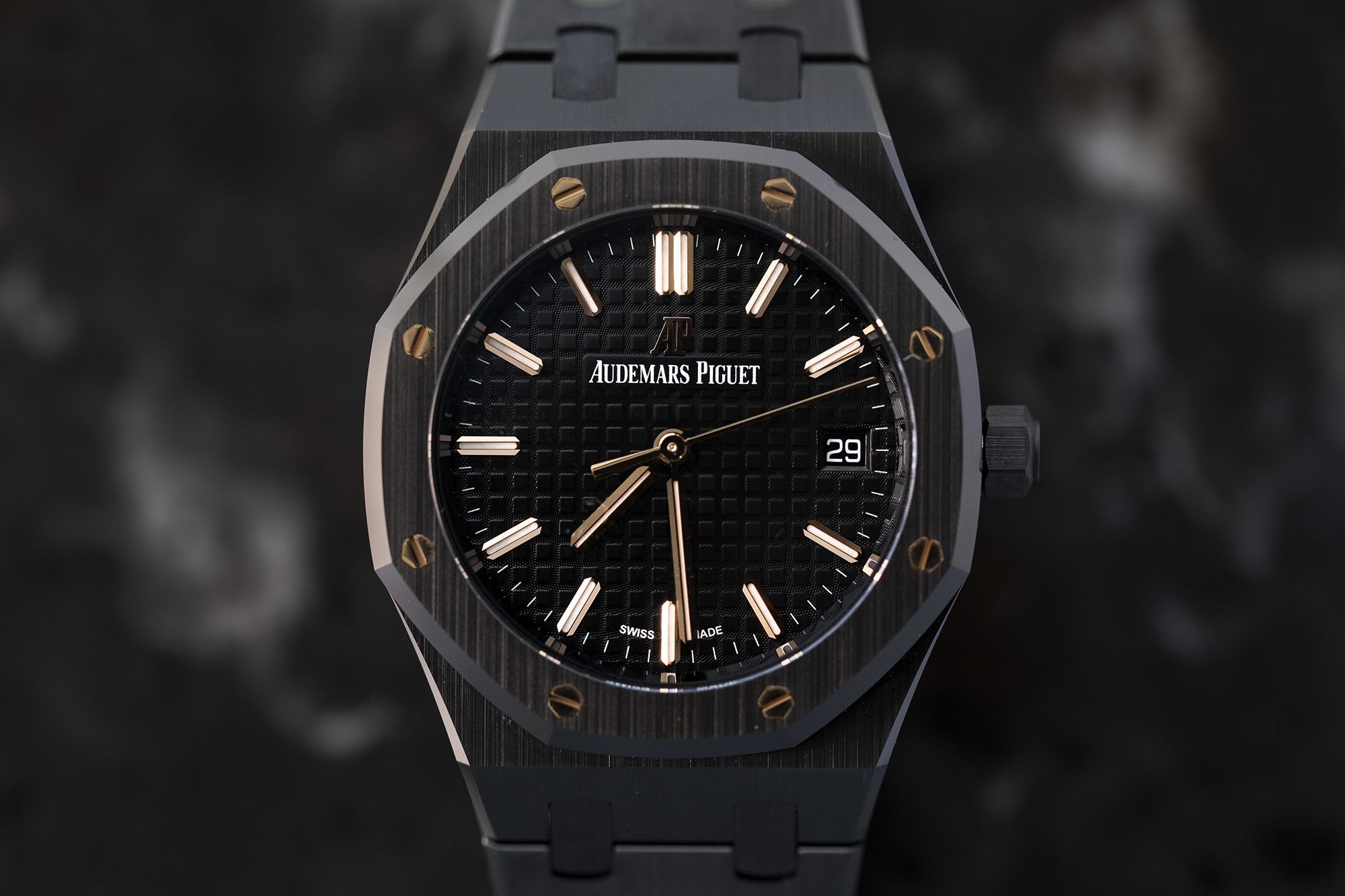 A black ceramic Audemars Piguet watch 