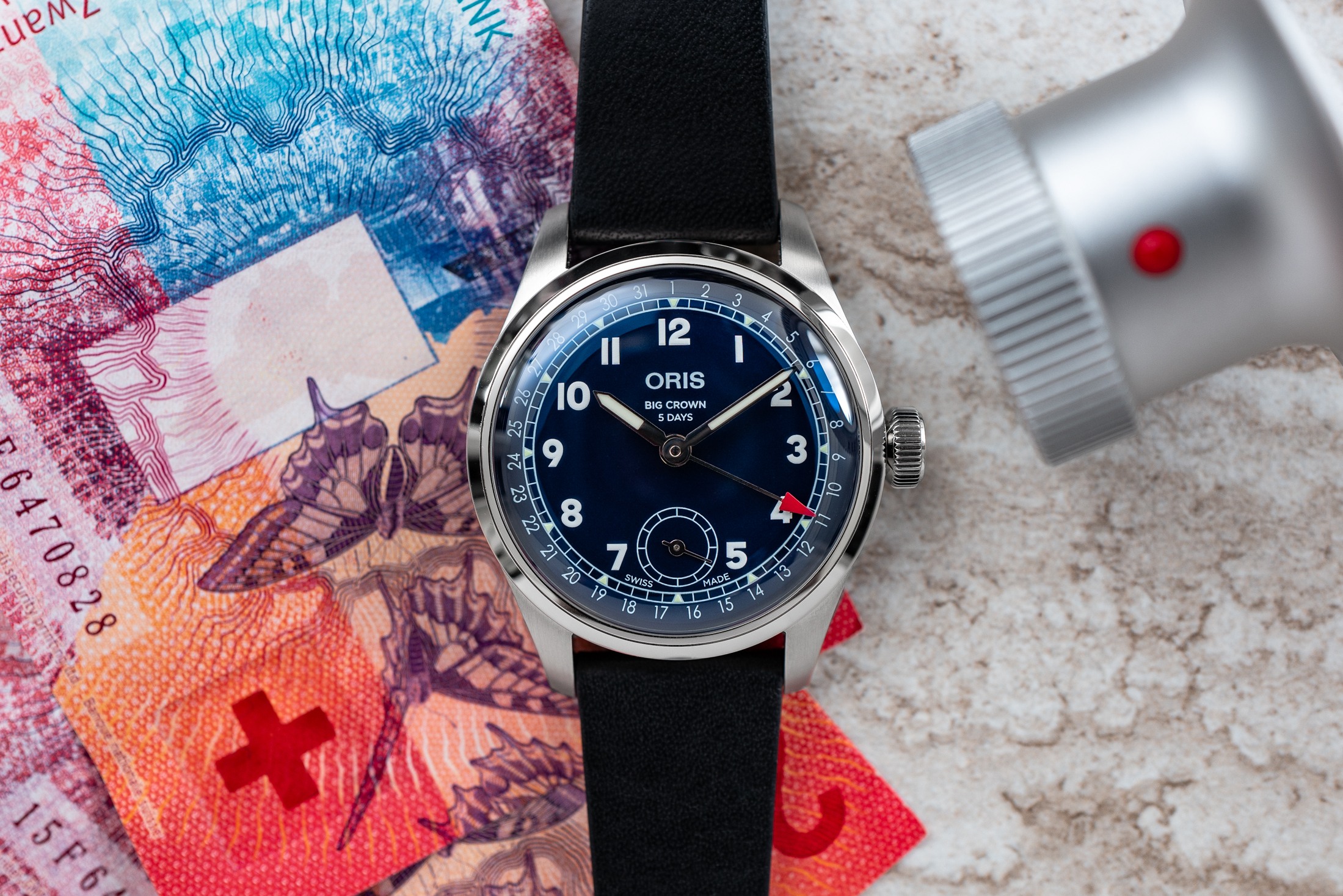 An Oris BC 403 on a table. 