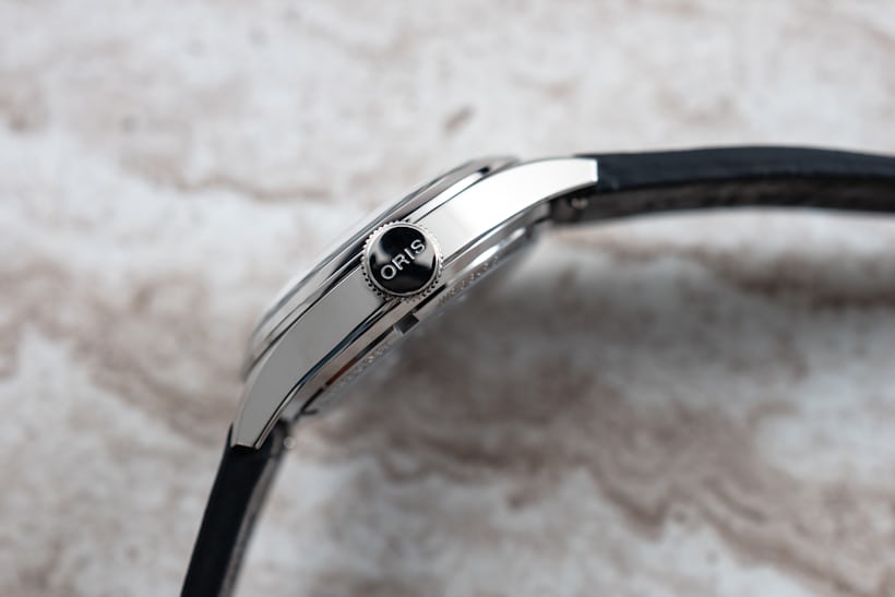 The side profile of the Oris BC 403