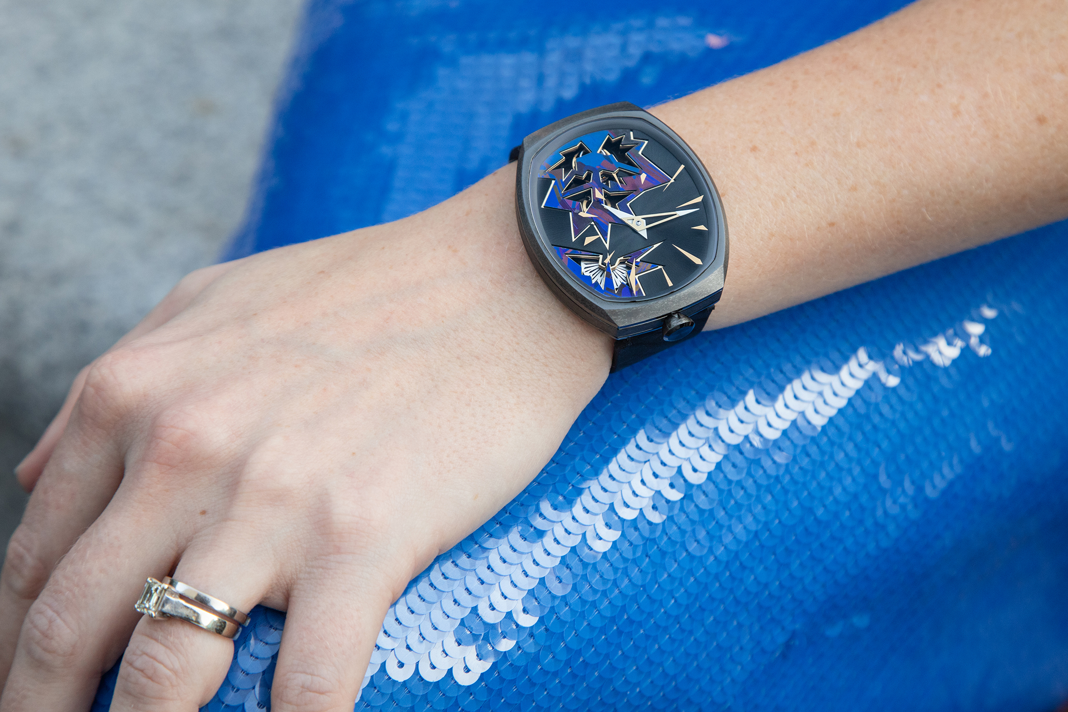 A person wearing a watch