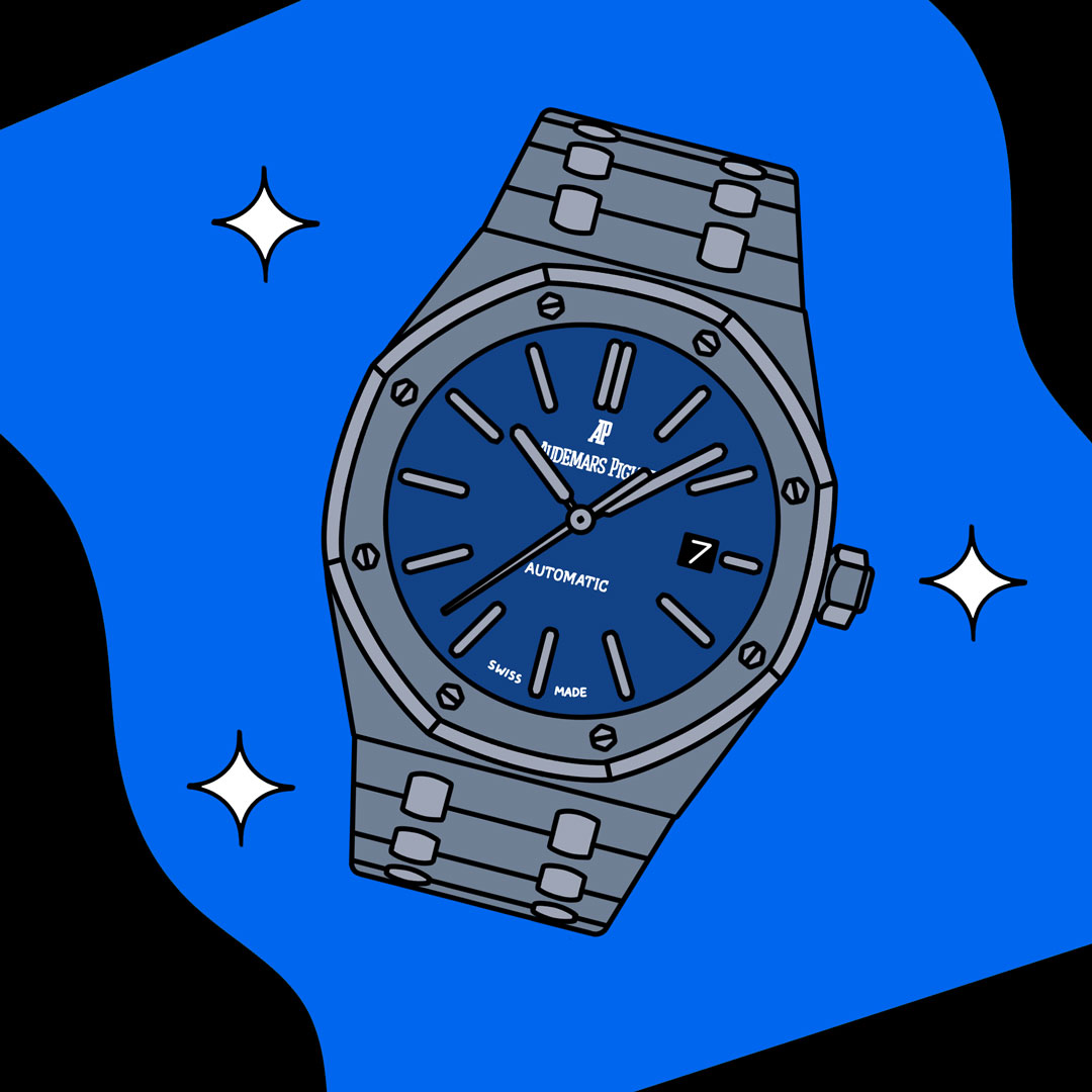 An illustration of an Audemars Piguet watch 