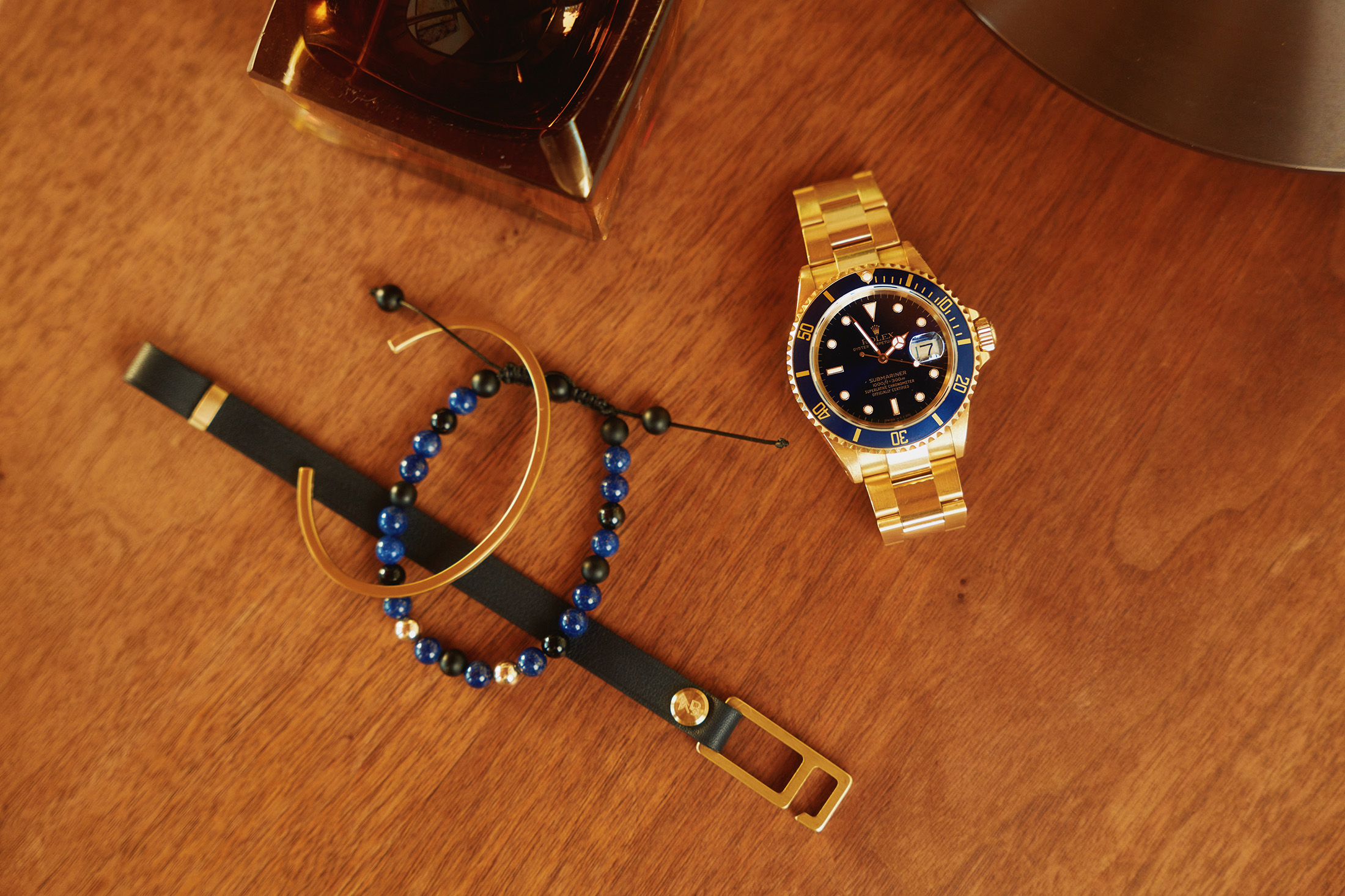 A yellow gold Rolex Submariner 