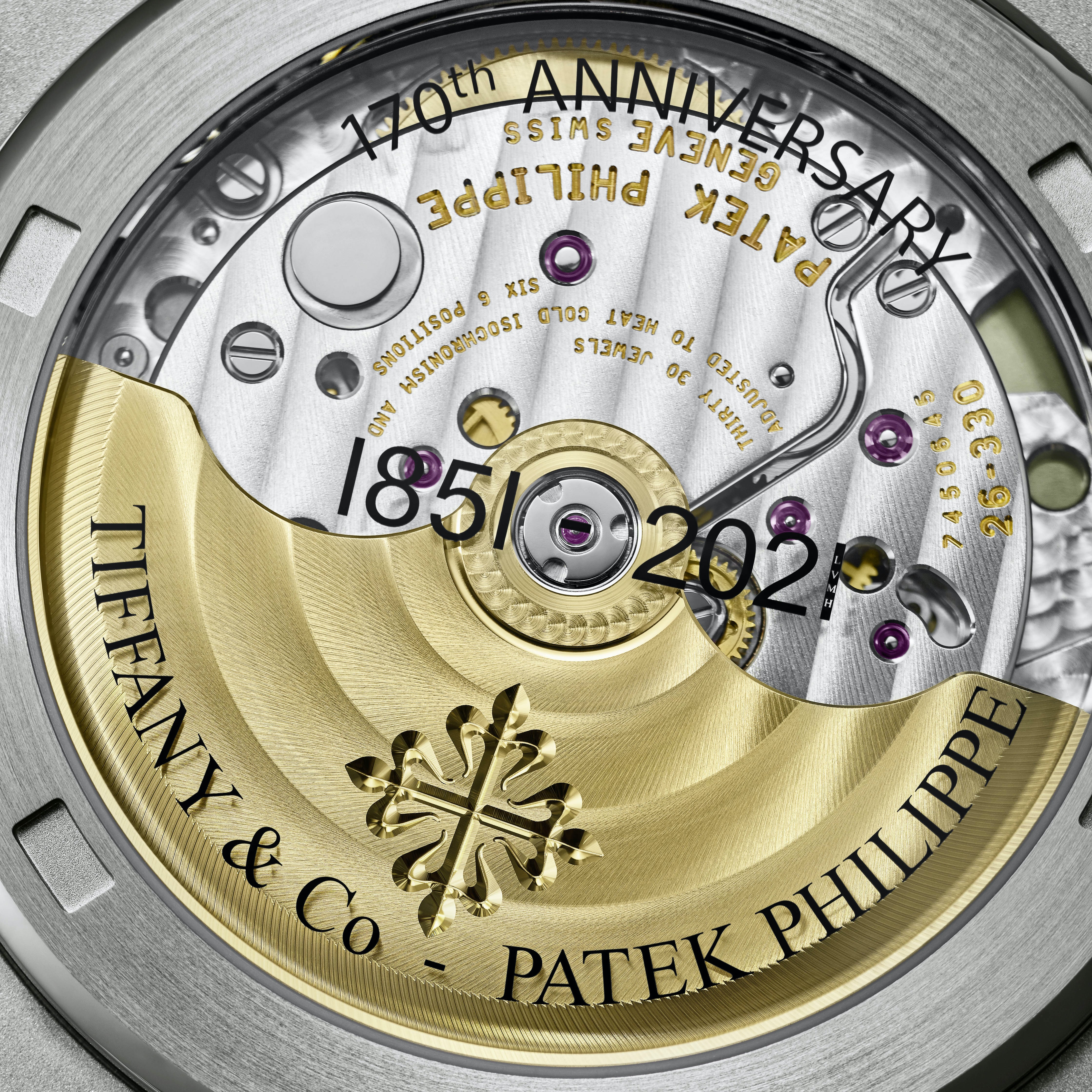 The printed caseback of the Patek Philippe Nautilus ref. 5711/1A-018