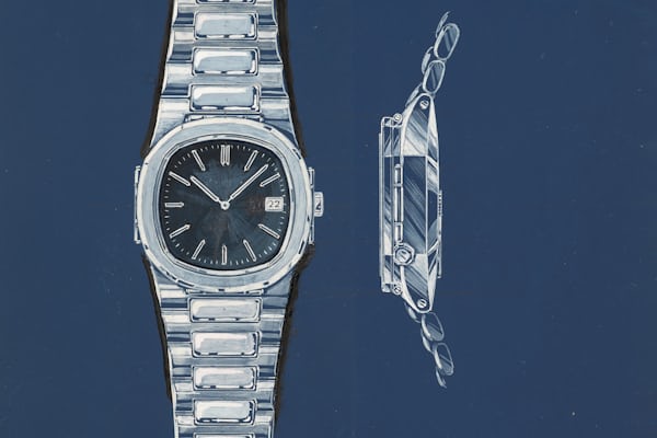 A sketch of the Patek Philippe Nautilus by Gerald Genta