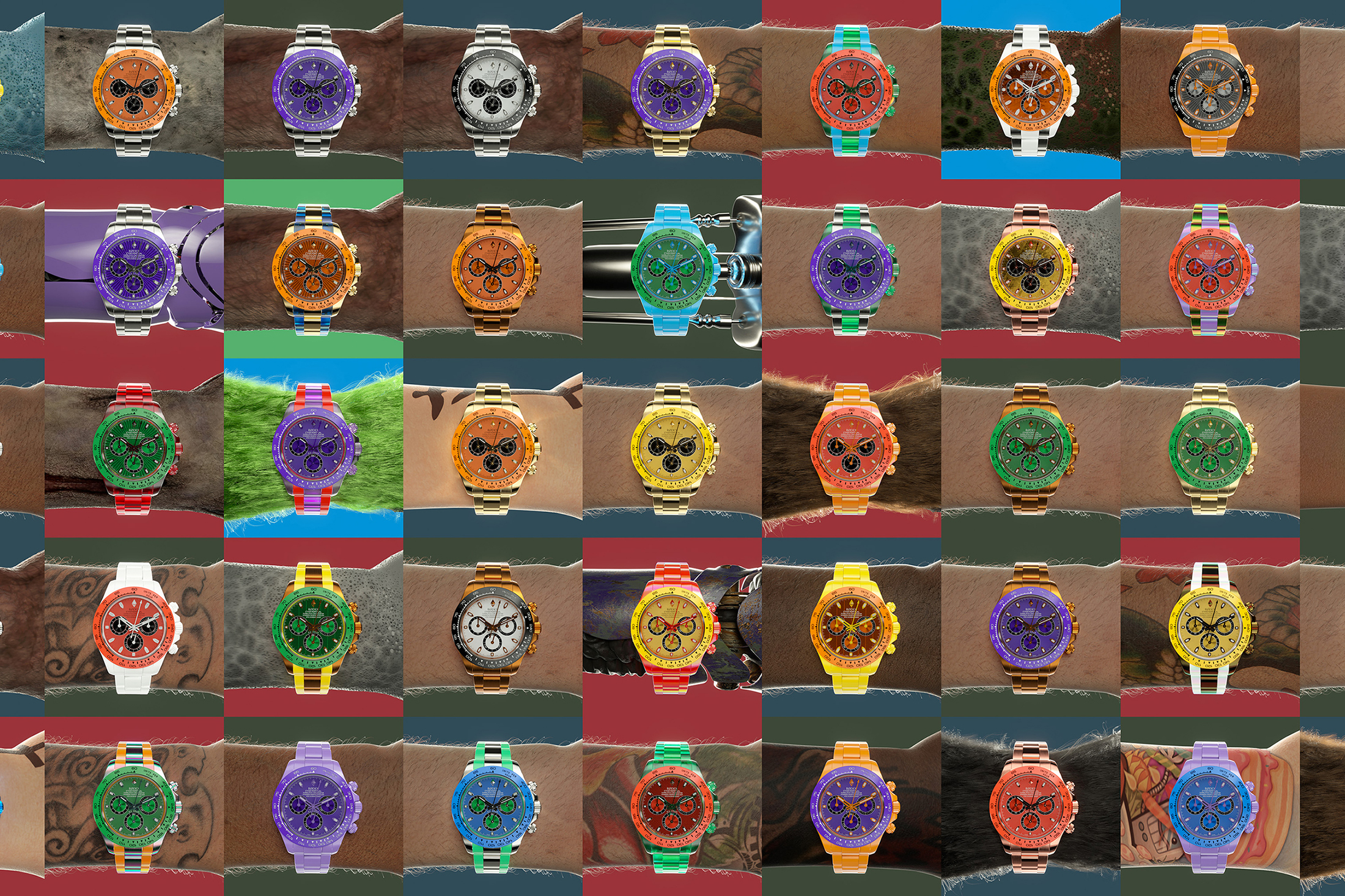 A composite of Daitona NFTs 