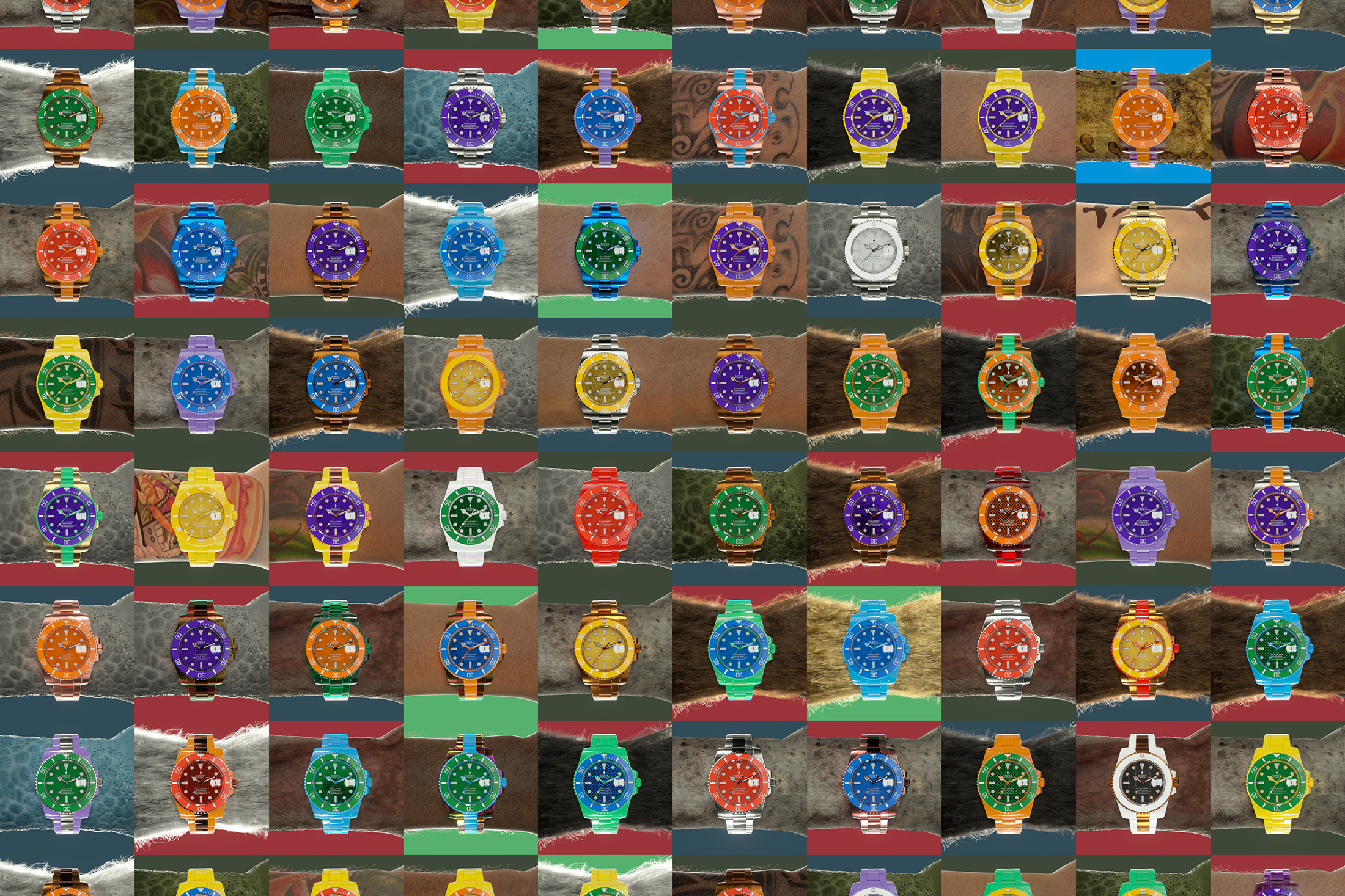 Many images of watch NFTs