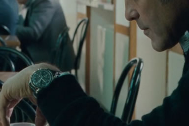 George Clooney wearing a Speedmaster in 'The American