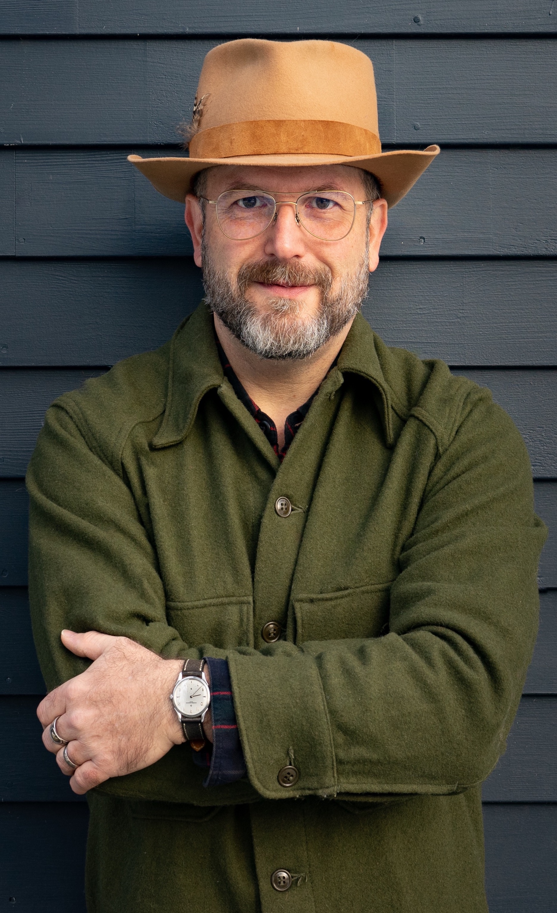 Allen Farmelo poses wearing his Vacheron. 
