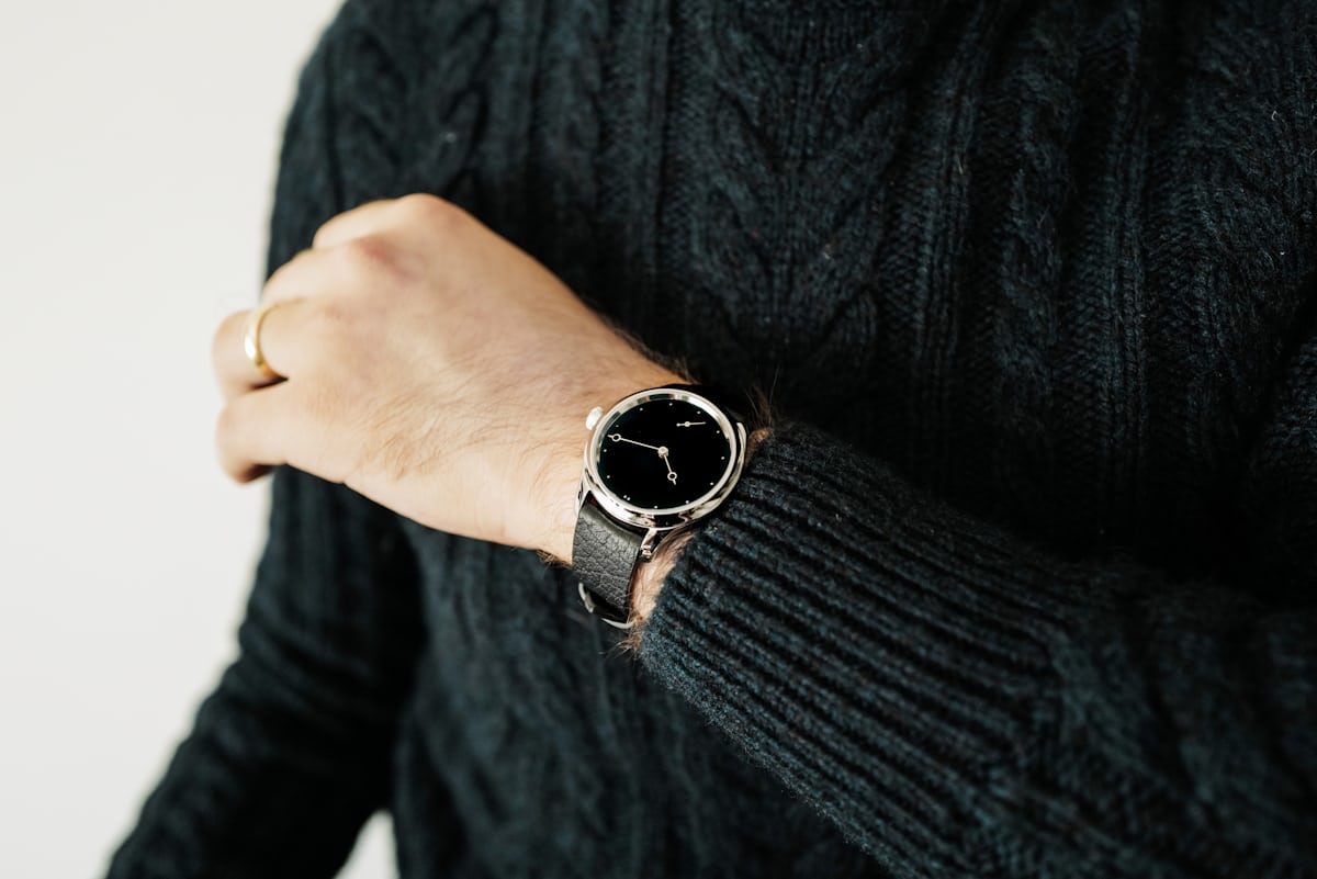 H. Moser x The Armoury Endeavour Small Seconds Total Eclipse on wrist