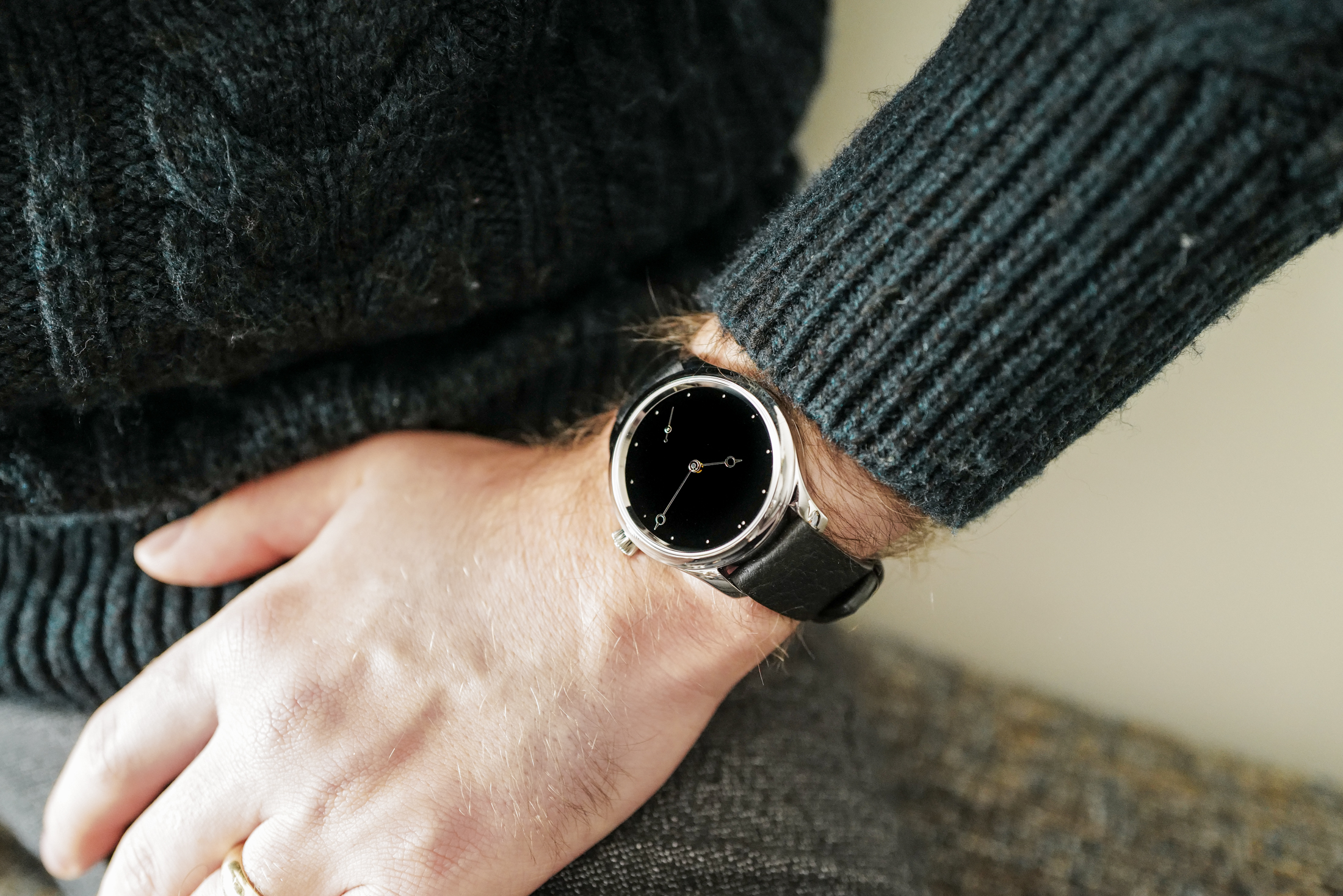 H. Moser x The Armoury Endeavour Small Seconds Total Eclipse on wrist