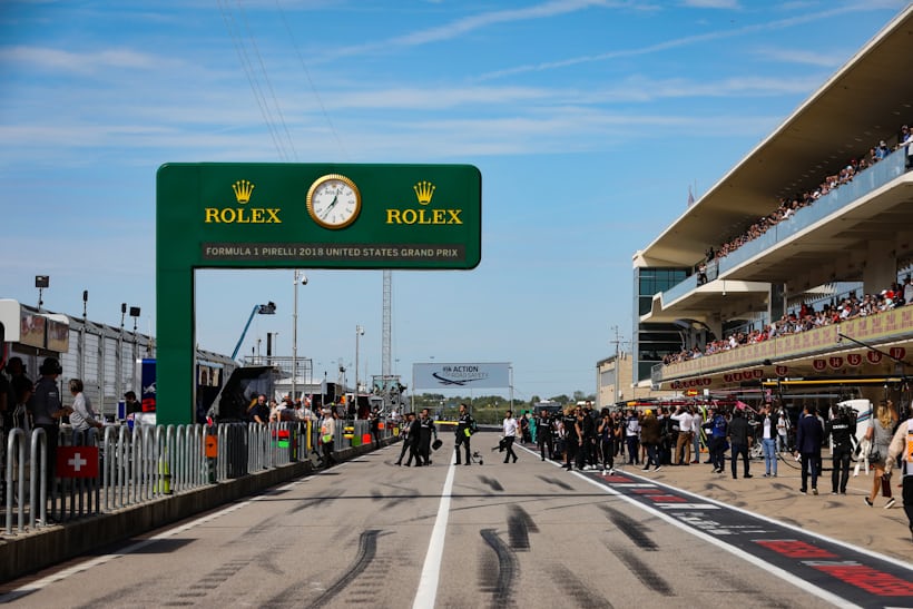 Rolex sign at racetrack