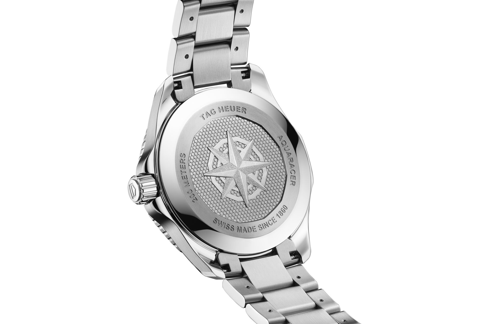 The TAG Heuer Aquaracer Professional 200 caseback