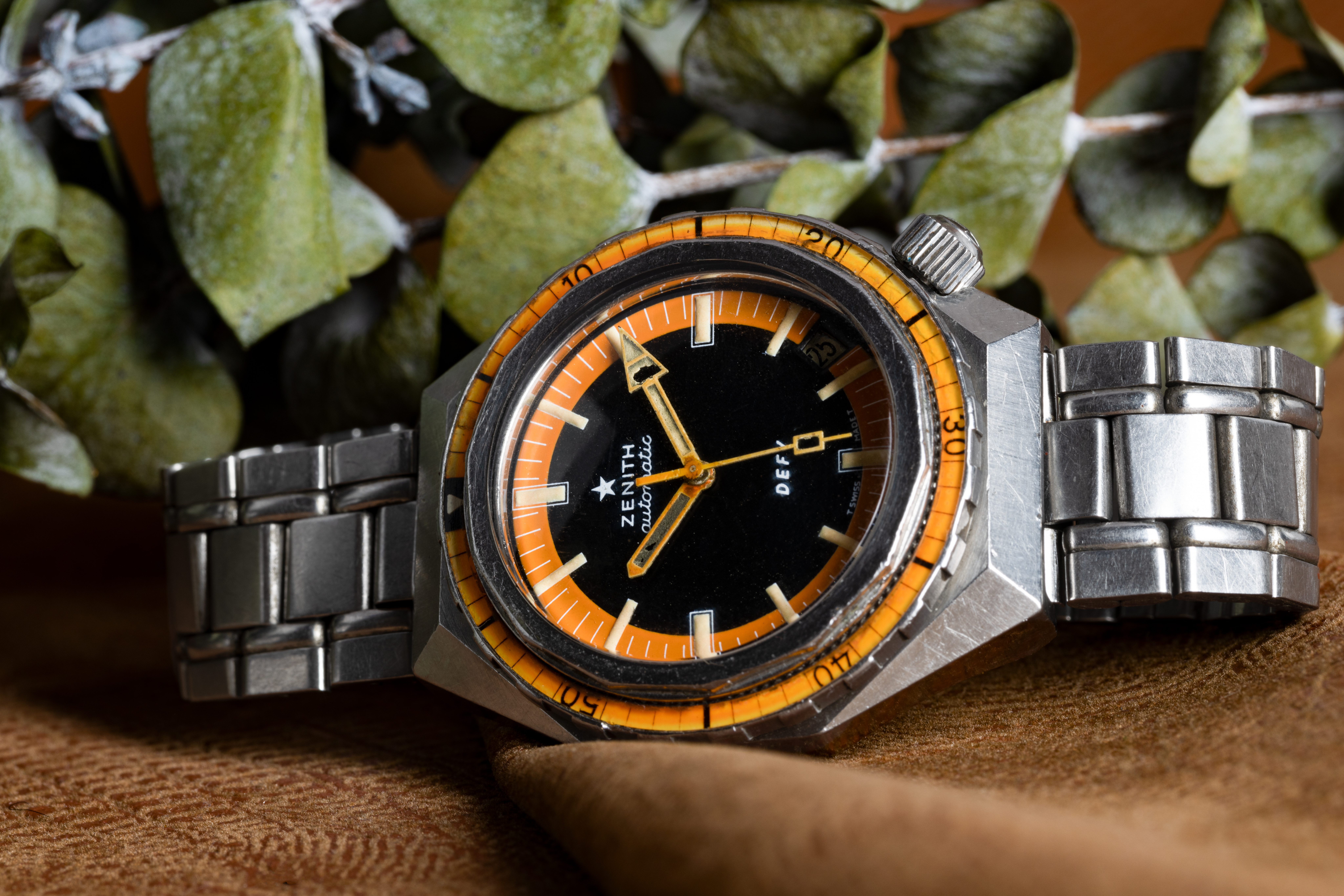 A vintage Zenith Defy wristwatch. 